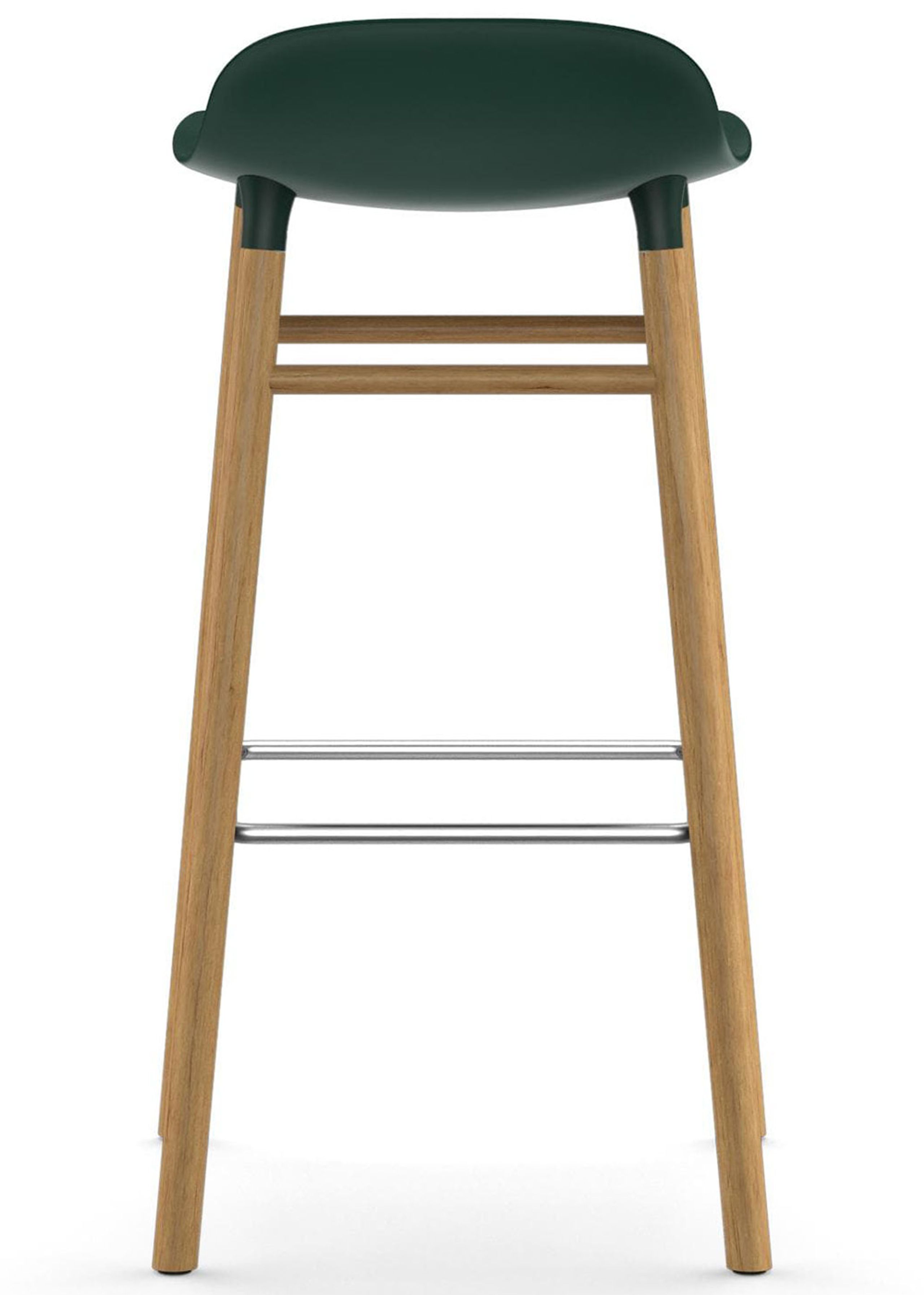 Normann Copenhagen - Silla - Form Barstool - 75 cm - Wood - Green/Oak