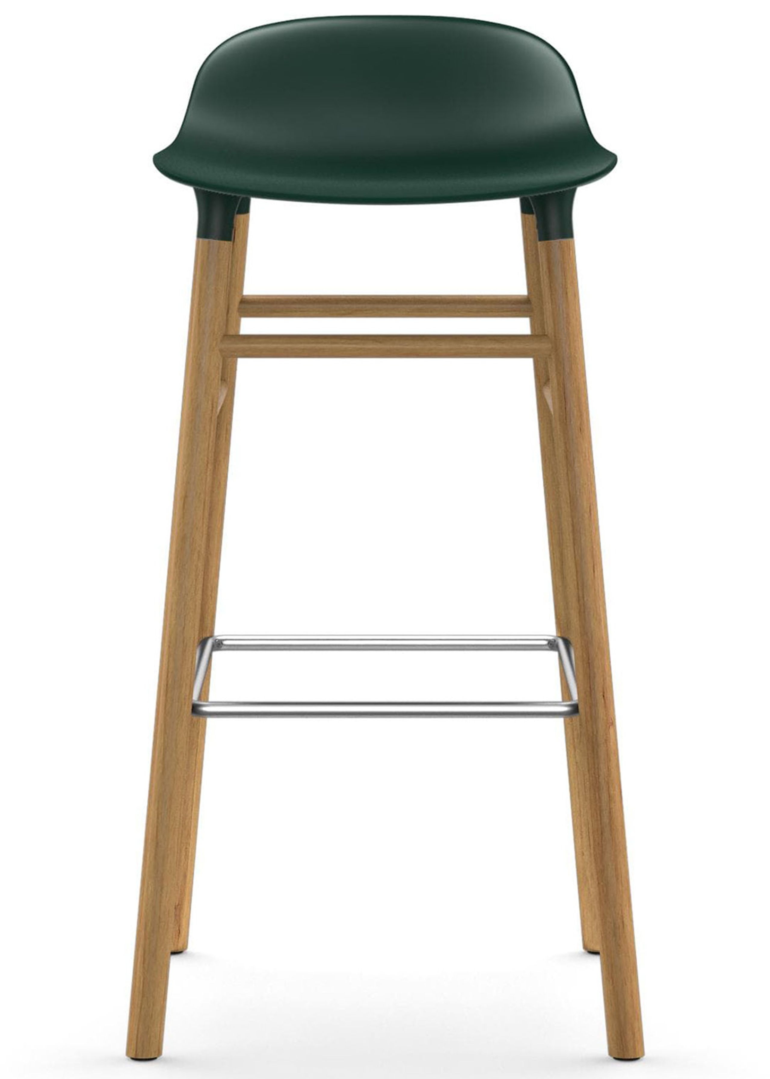 Normann Copenhagen - Silla - Form Barstool - 75 cm - Wood - Green/Oak
