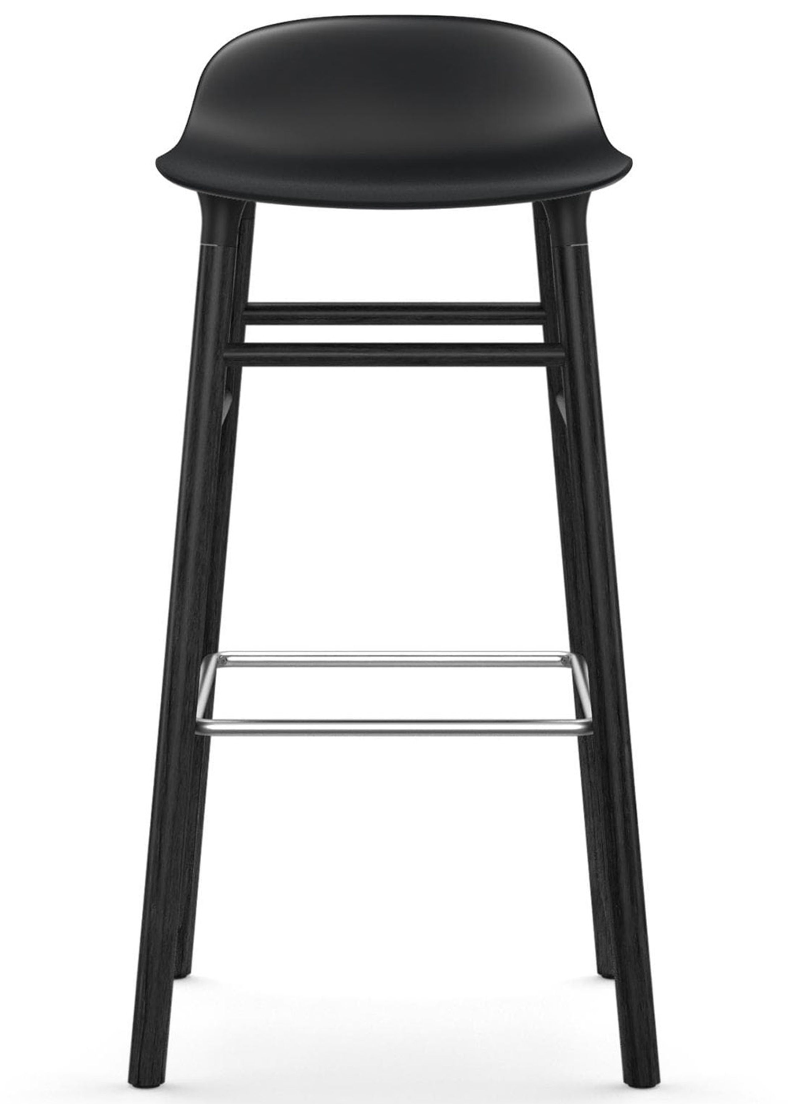 Normann Copenhagen - Stol - Form Barstool - 75 cm - Træ - Sort/Sort