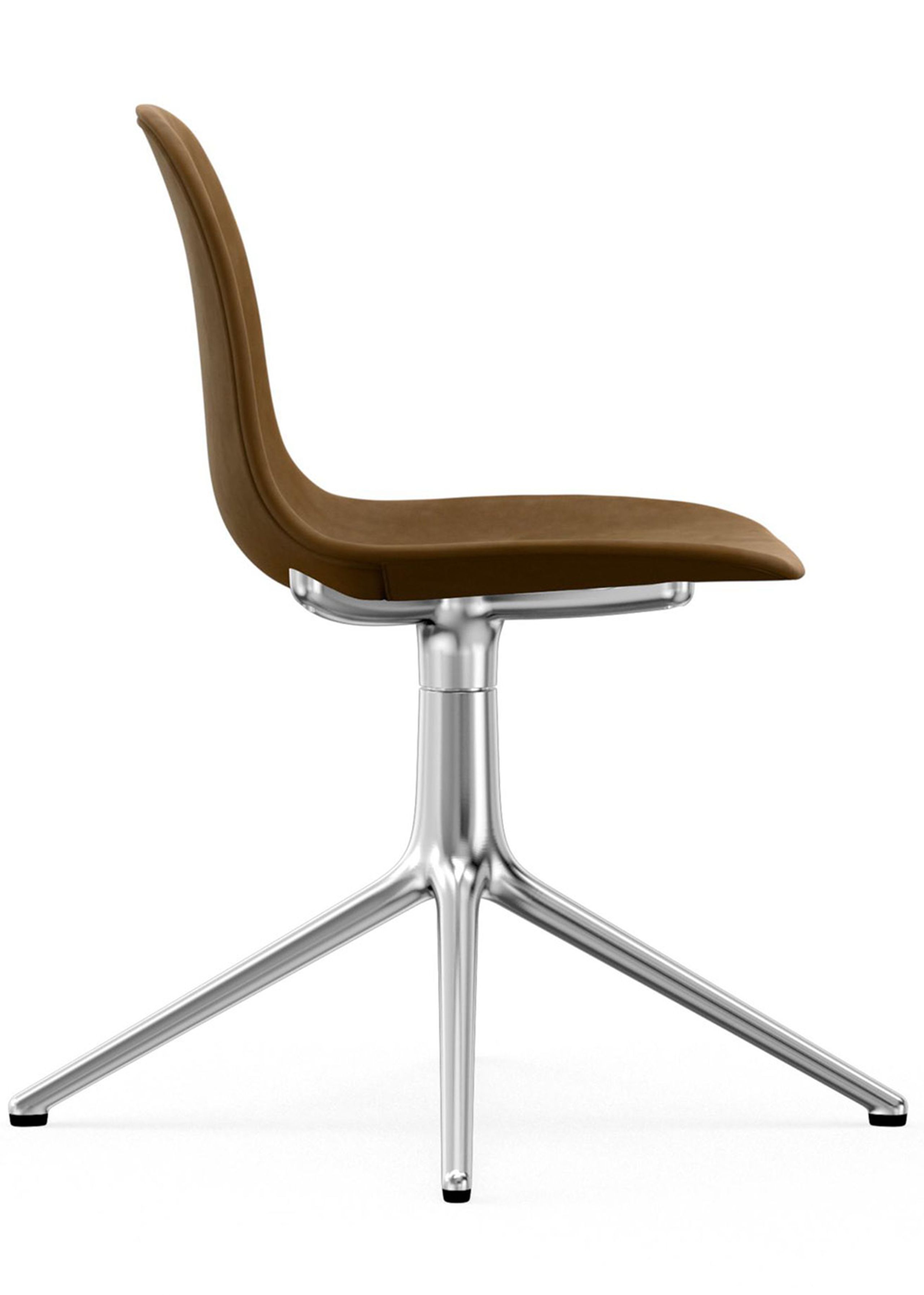 Normann Copenhagen - Chaise - Form Chair - Swivel 4L Full Upholstery - Frame: Aluminium / Fabric: City Velvet vol. 2 30