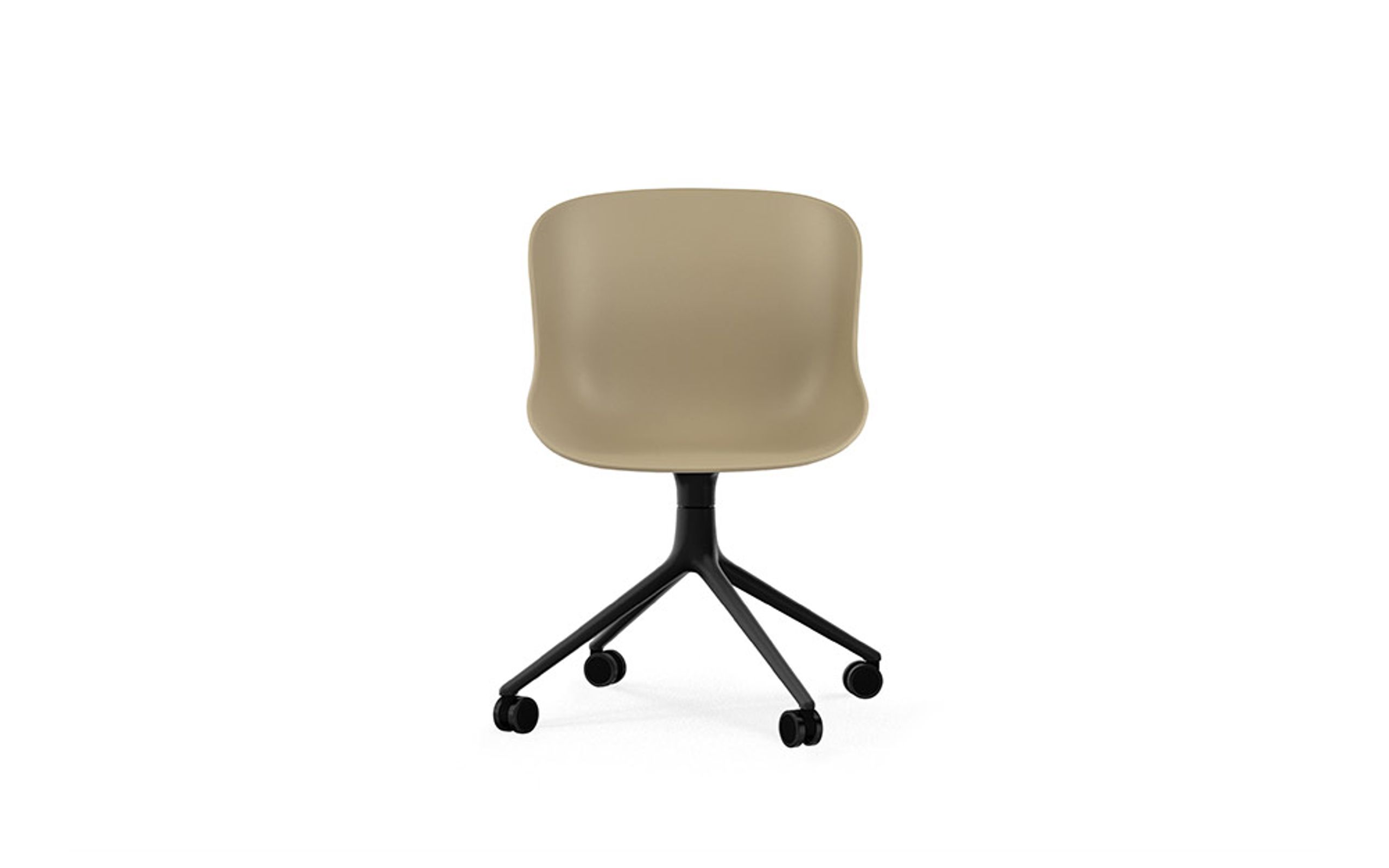 Normann Copenhagen - Stol - Hyg Chair Swivel 4W - Sand - Sort Aluminium
