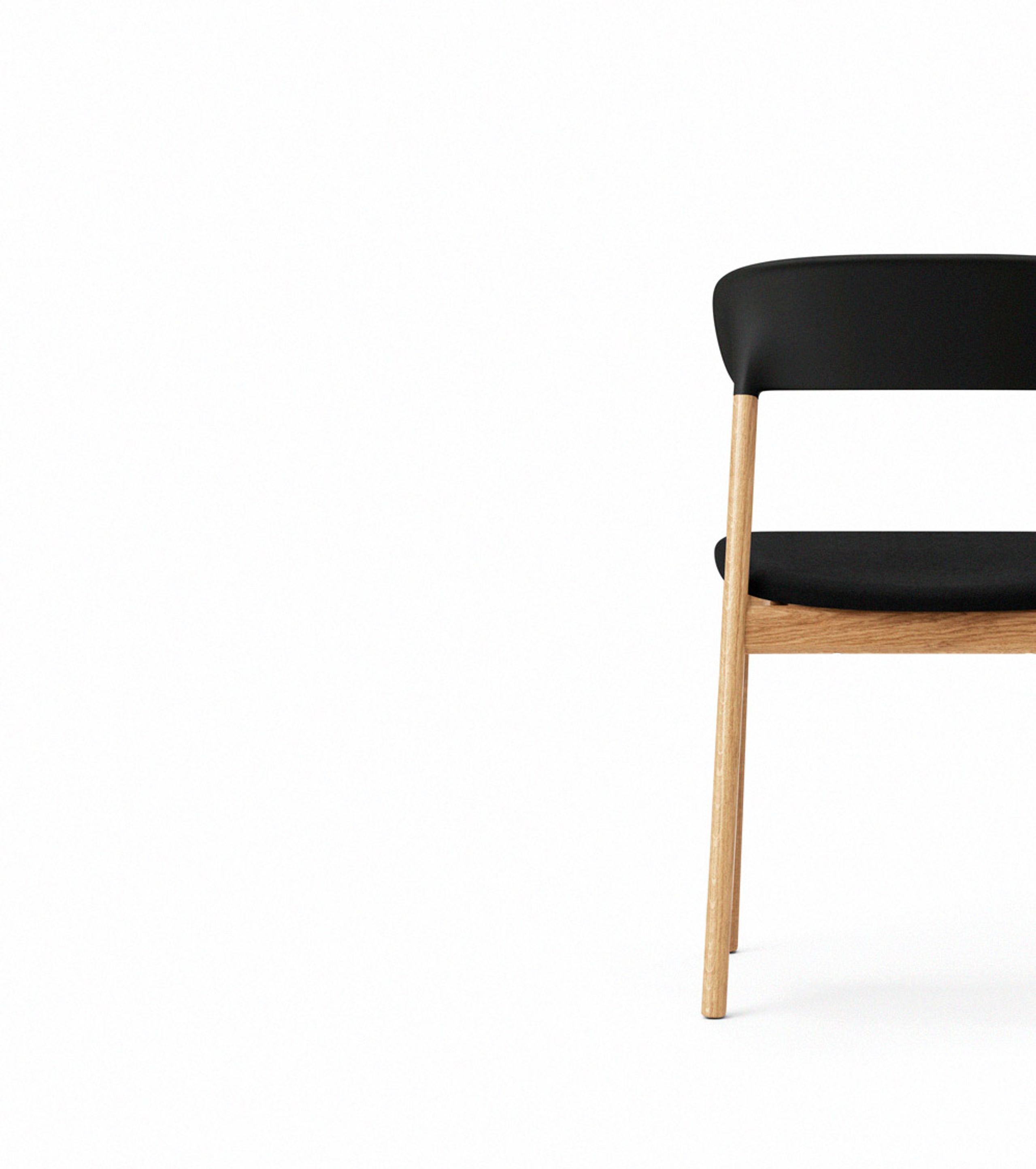 Normann Copenhagen - Cadeira de jantar - Herit chair / Upholstery - Black (Synergy)