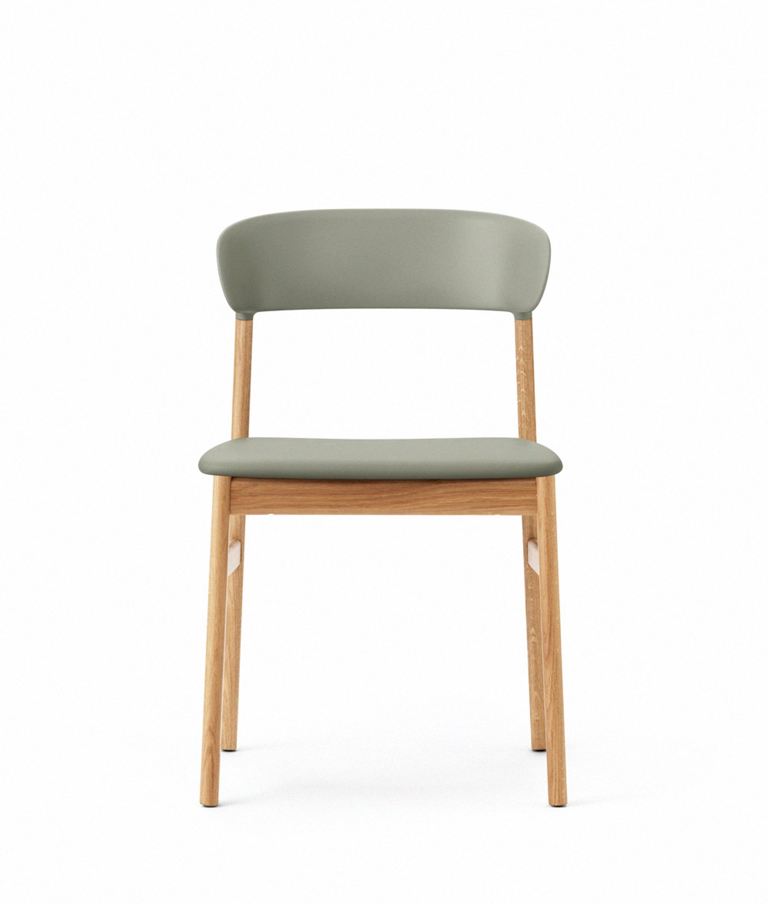 Normann Copenhagen - Chaise à manger - Herit chair / Upholstery - Dusty Green (Spectrum Leather)