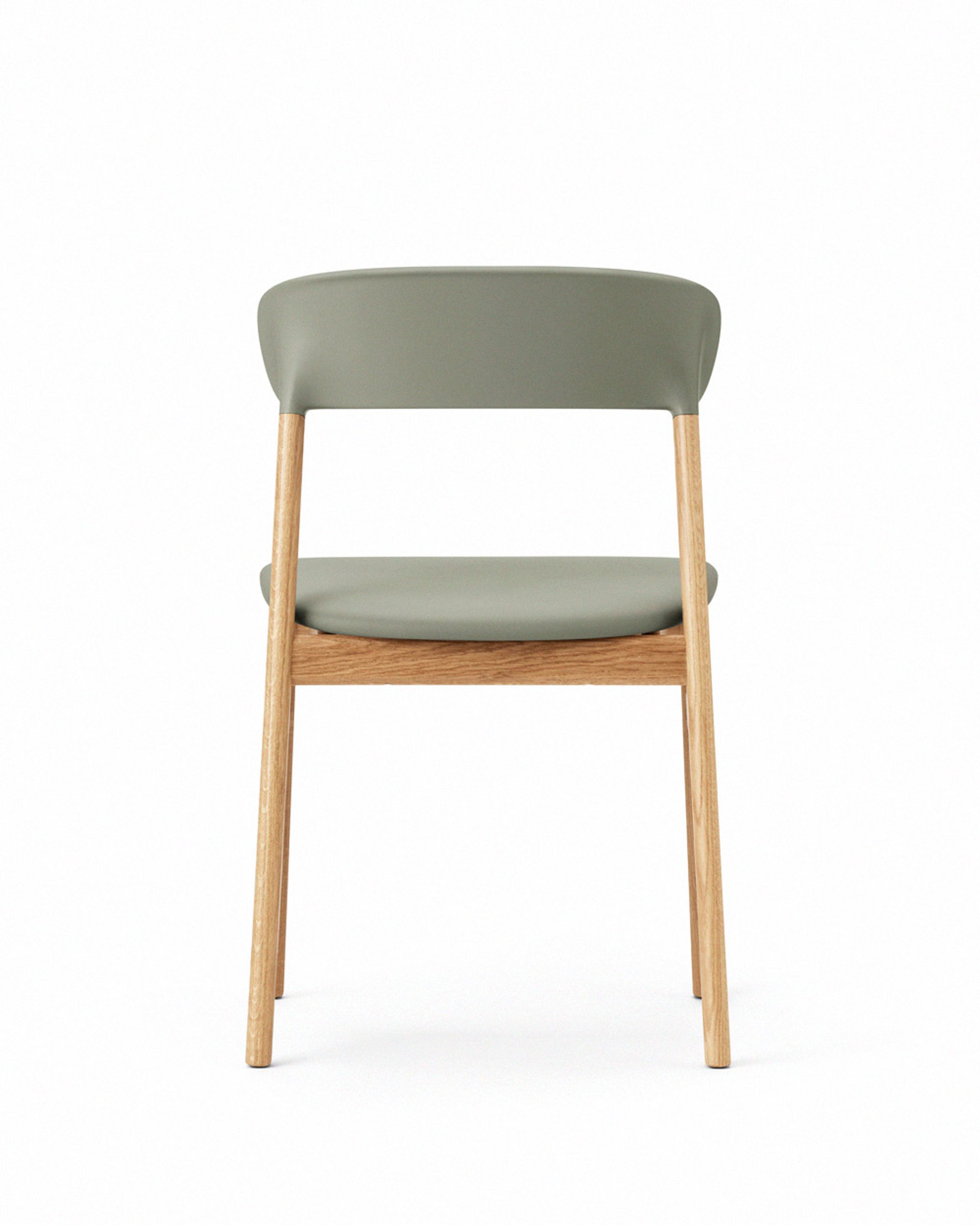 Normann Copenhagen - Chaise à manger - Herit chair / Upholstery - Dusty Green (Spectrum Leather)