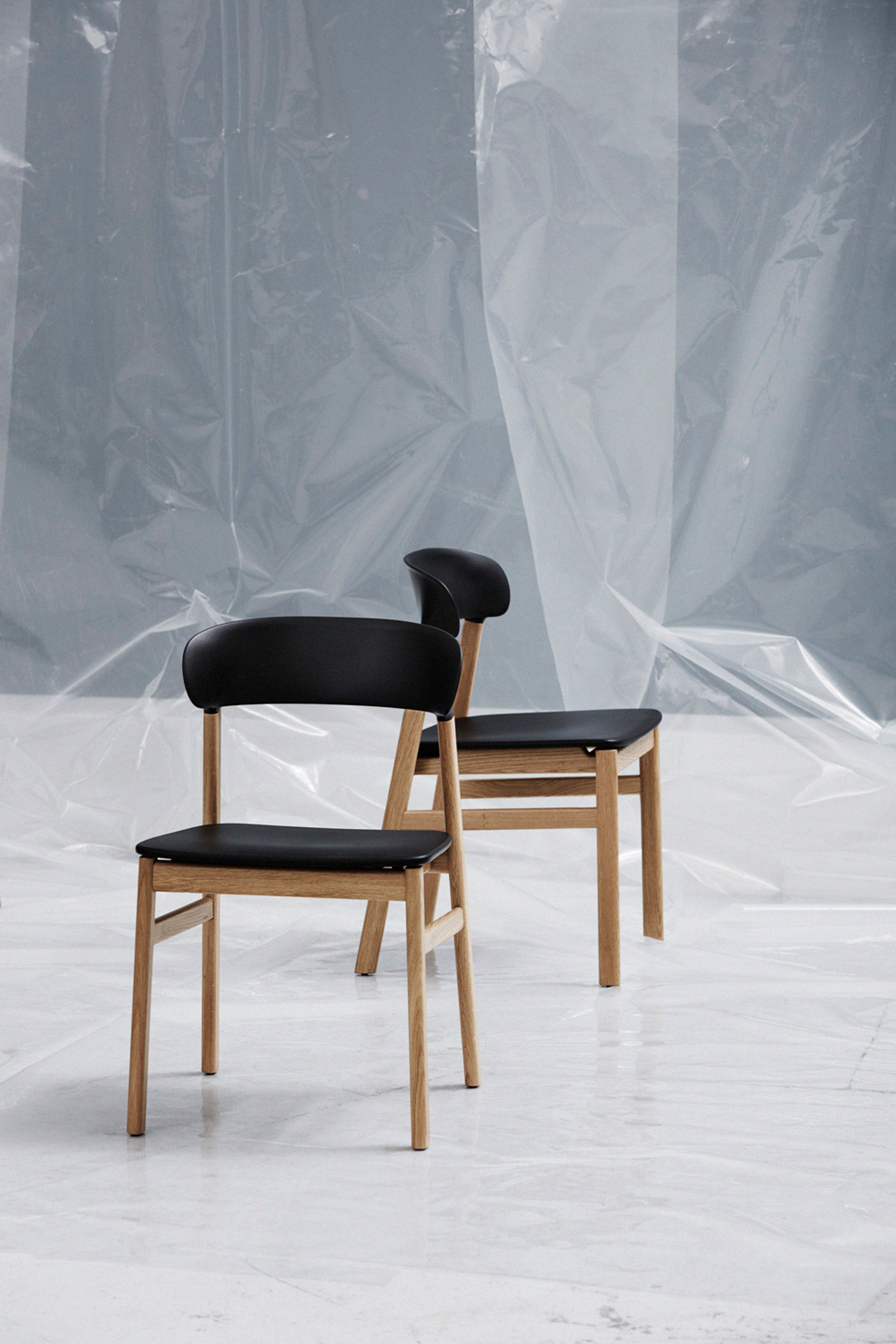 Normann Copenhagen - Chaise à manger - Herit chair / Upholstery - Dusty Green (Spectrum Leather)