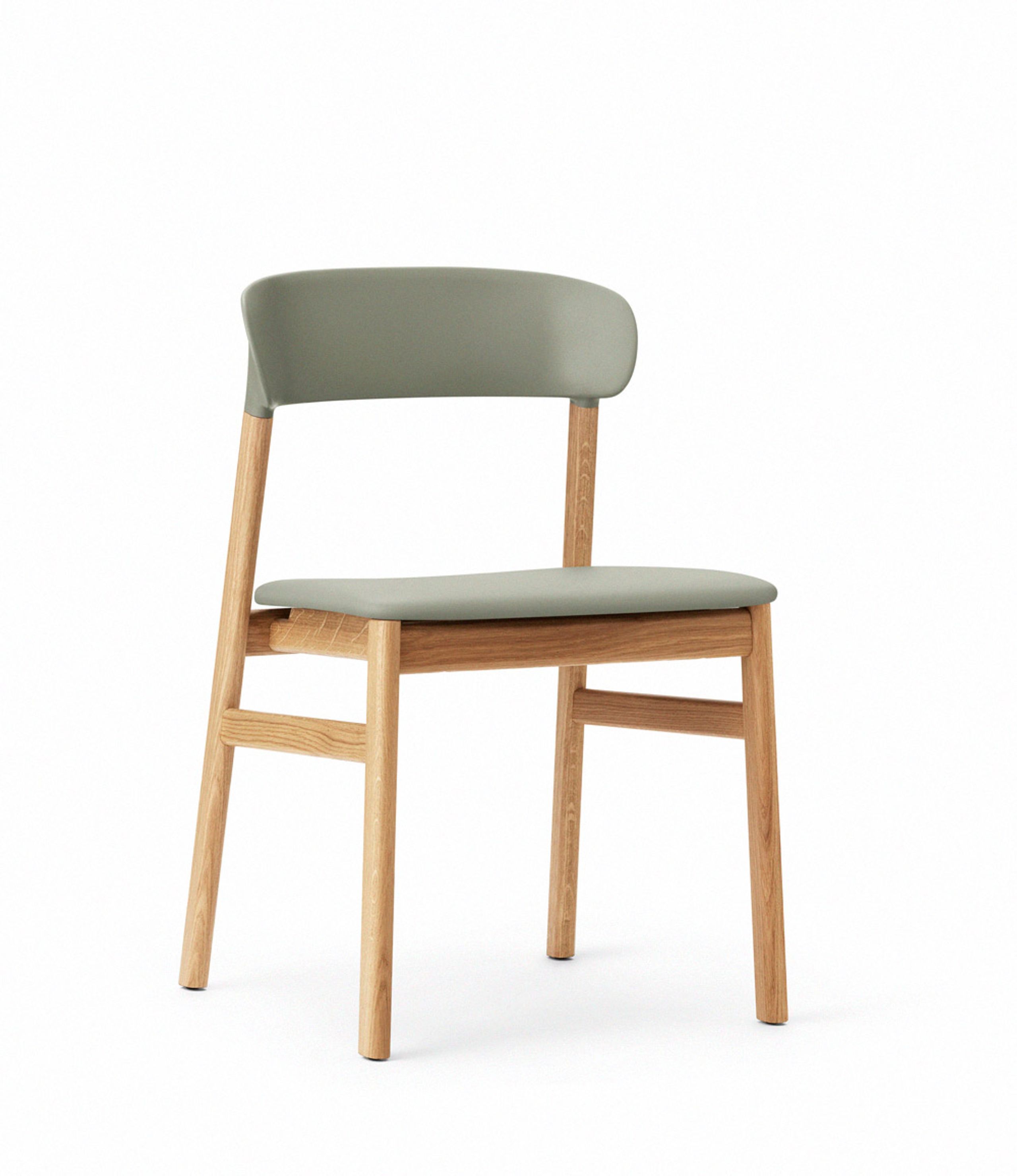 Normann Copenhagen - Chaise à manger - Herit chair / Upholstery - Dusty Green (Spectrum Leather)