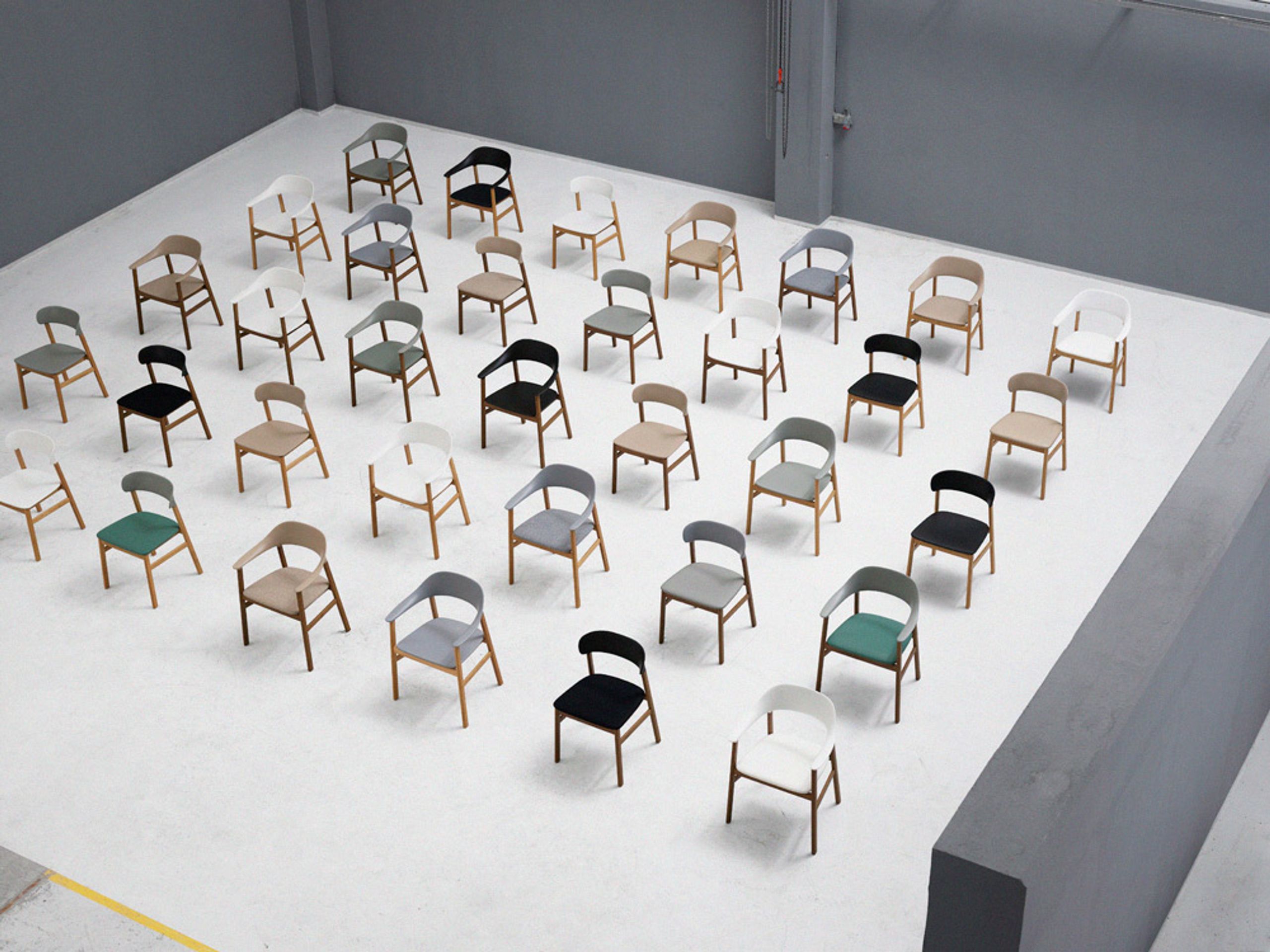 Normann Copenhagen - Chaise à manger - Herit chair / Upholstery - Dusty Green (Spectrum Leather)