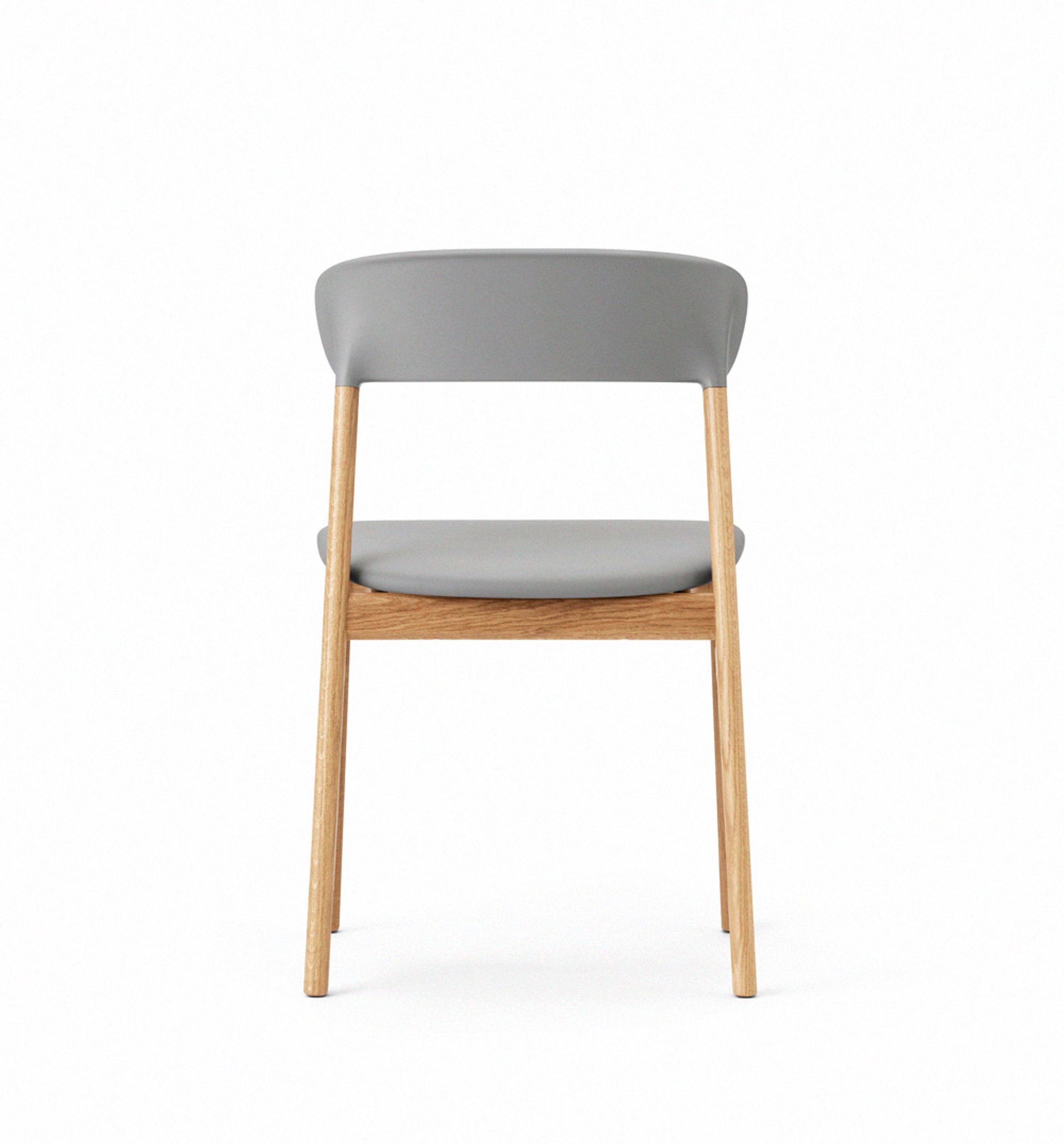 Normann Copenhagen - Cadeira de jantar - Herit chair / Upholstery - Grey (Spectrum Leather)