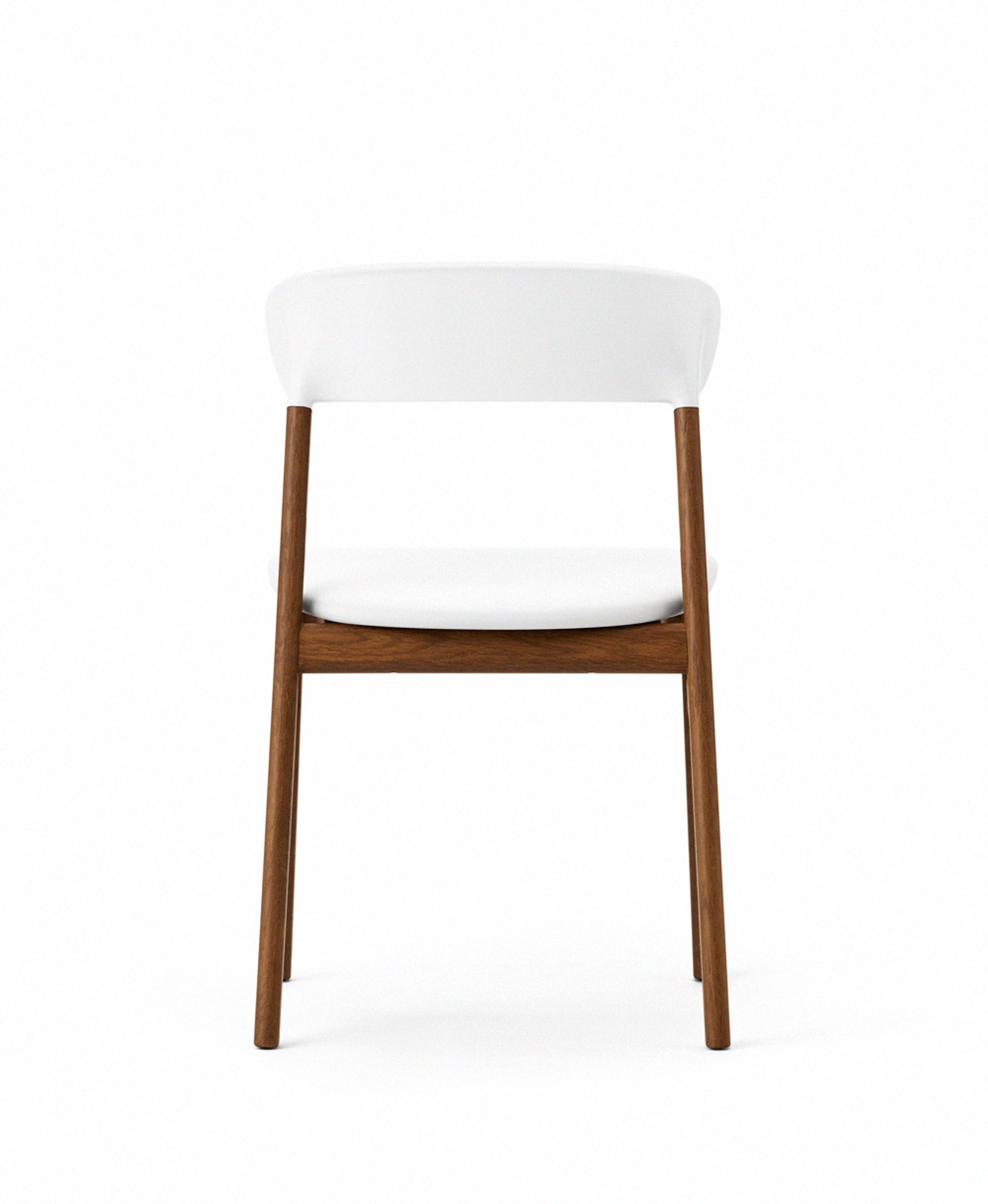Normann Copenhagen - Cadeira de jantar - Herit chair / Upholstery - White (Spectrum Leather)
