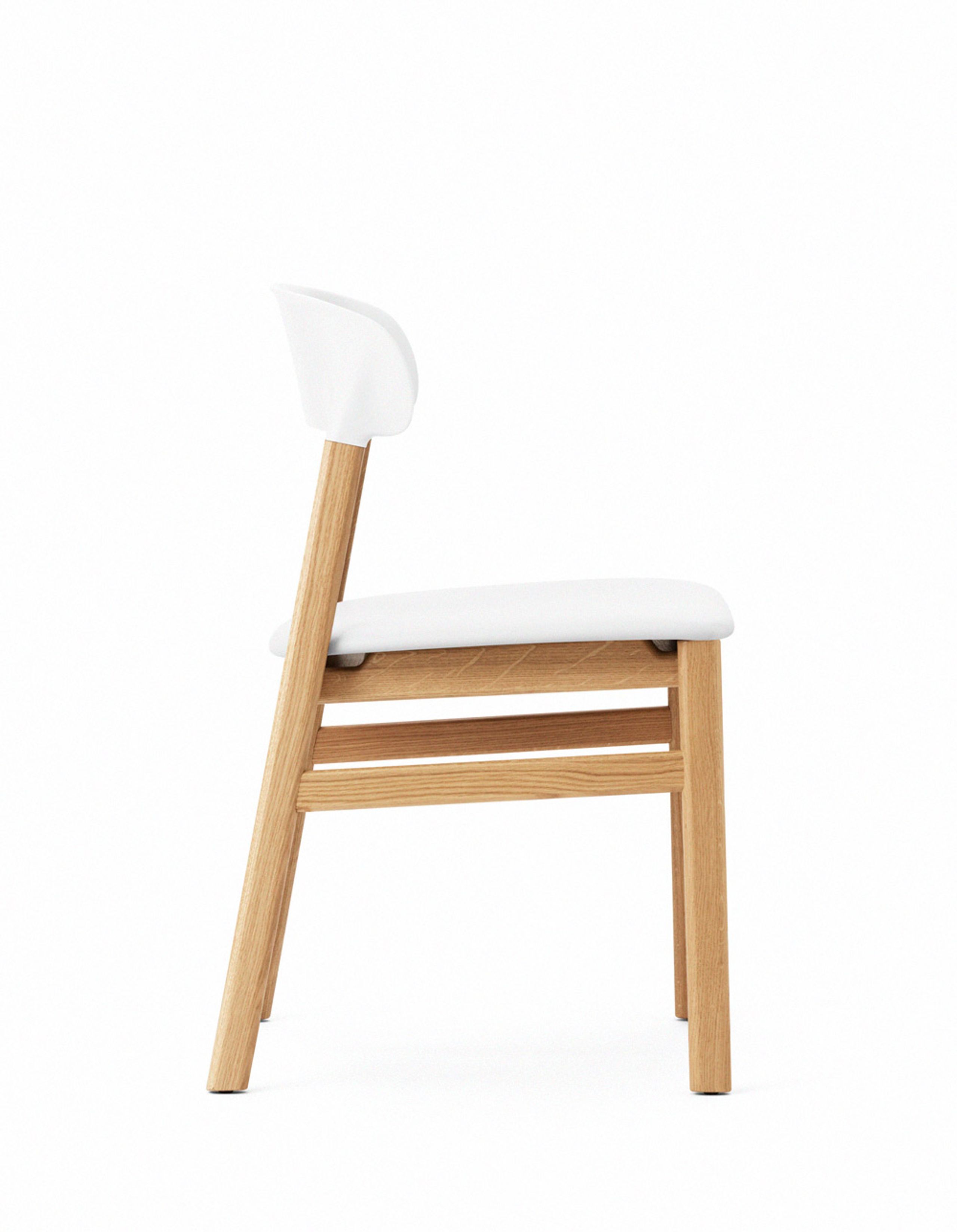 Normann Copenhagen - Cadeira de jantar - Herit chair / Upholstery - White (Spectrum Leather)