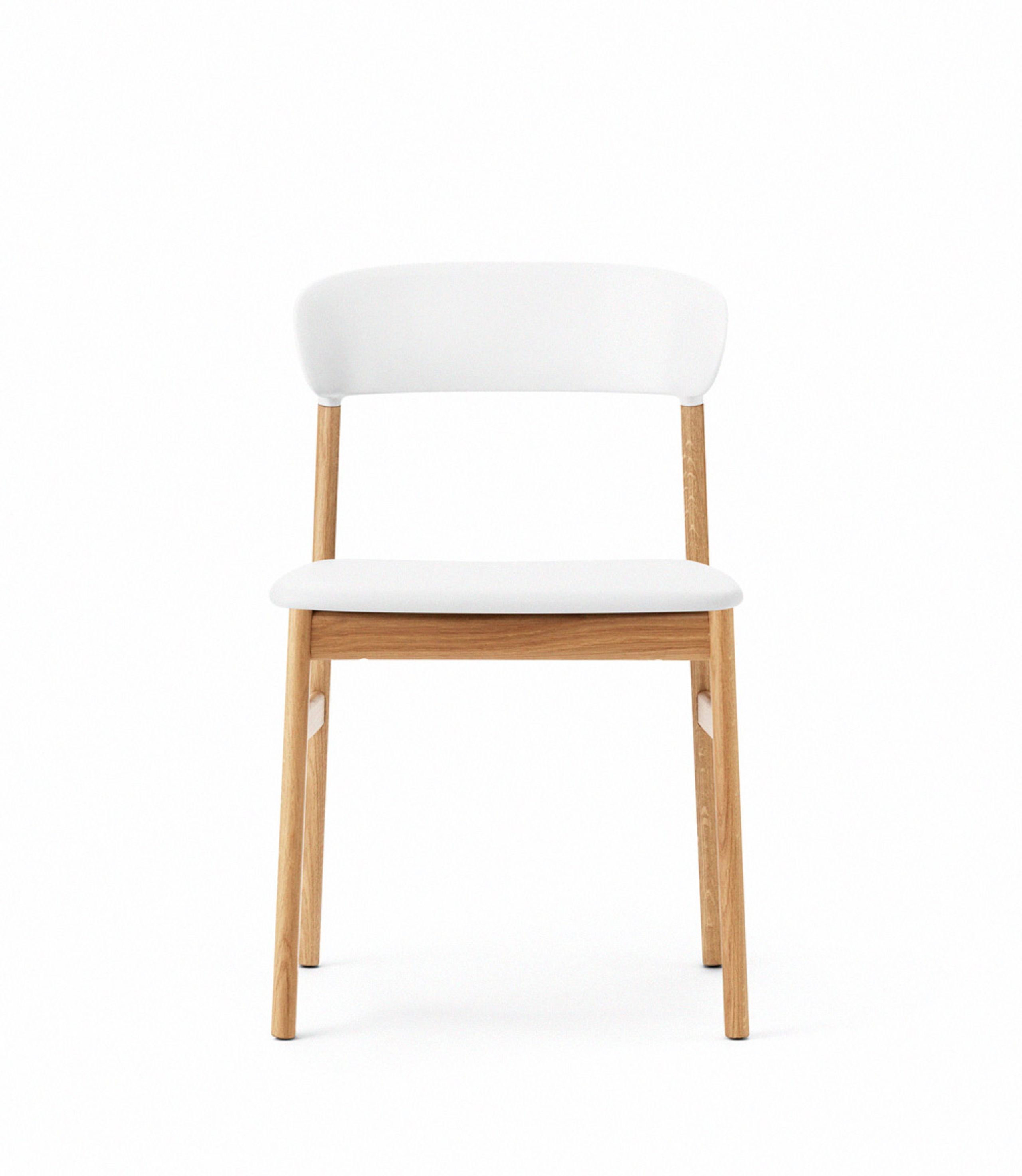 Normann Copenhagen - Cadeira de jantar - Herit chair / Upholstery - White (Spectrum Leather)