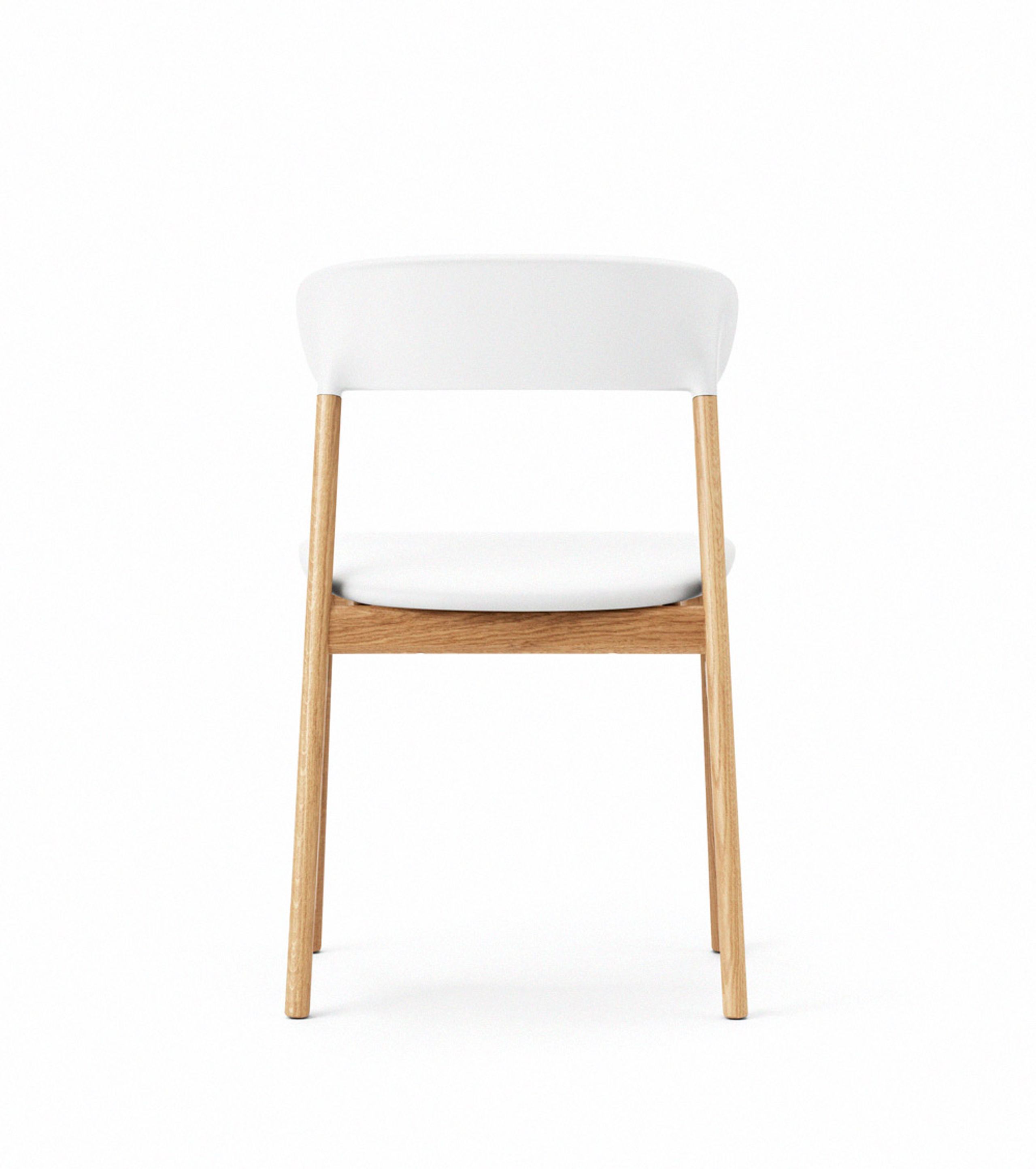Normann Copenhagen - Cadeira de jantar - Herit chair / Upholstery - White (Spectrum Leather)