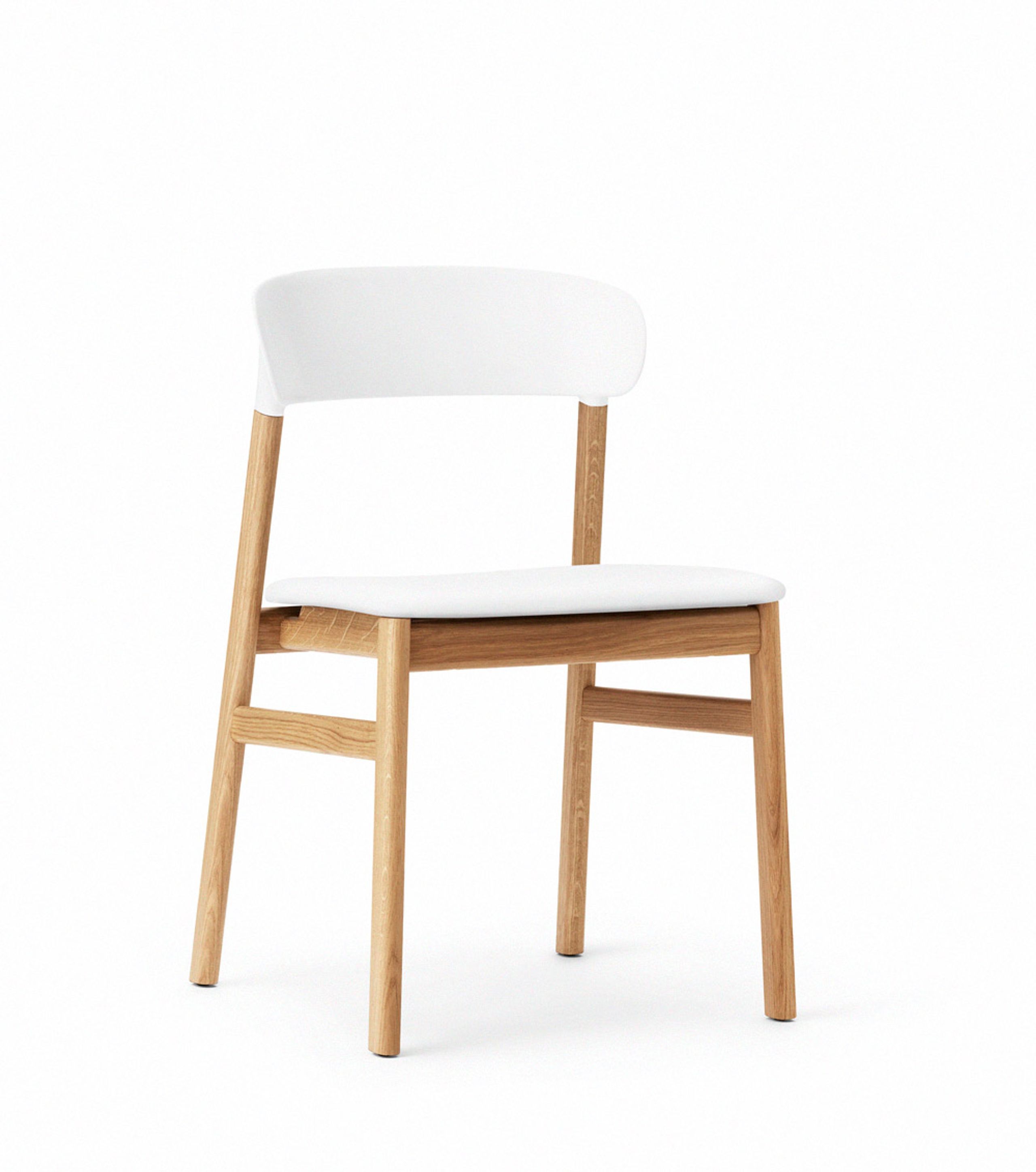 Normann Copenhagen - Cadeira de jantar - Herit chair / Upholstery - White (Spectrum Leather)