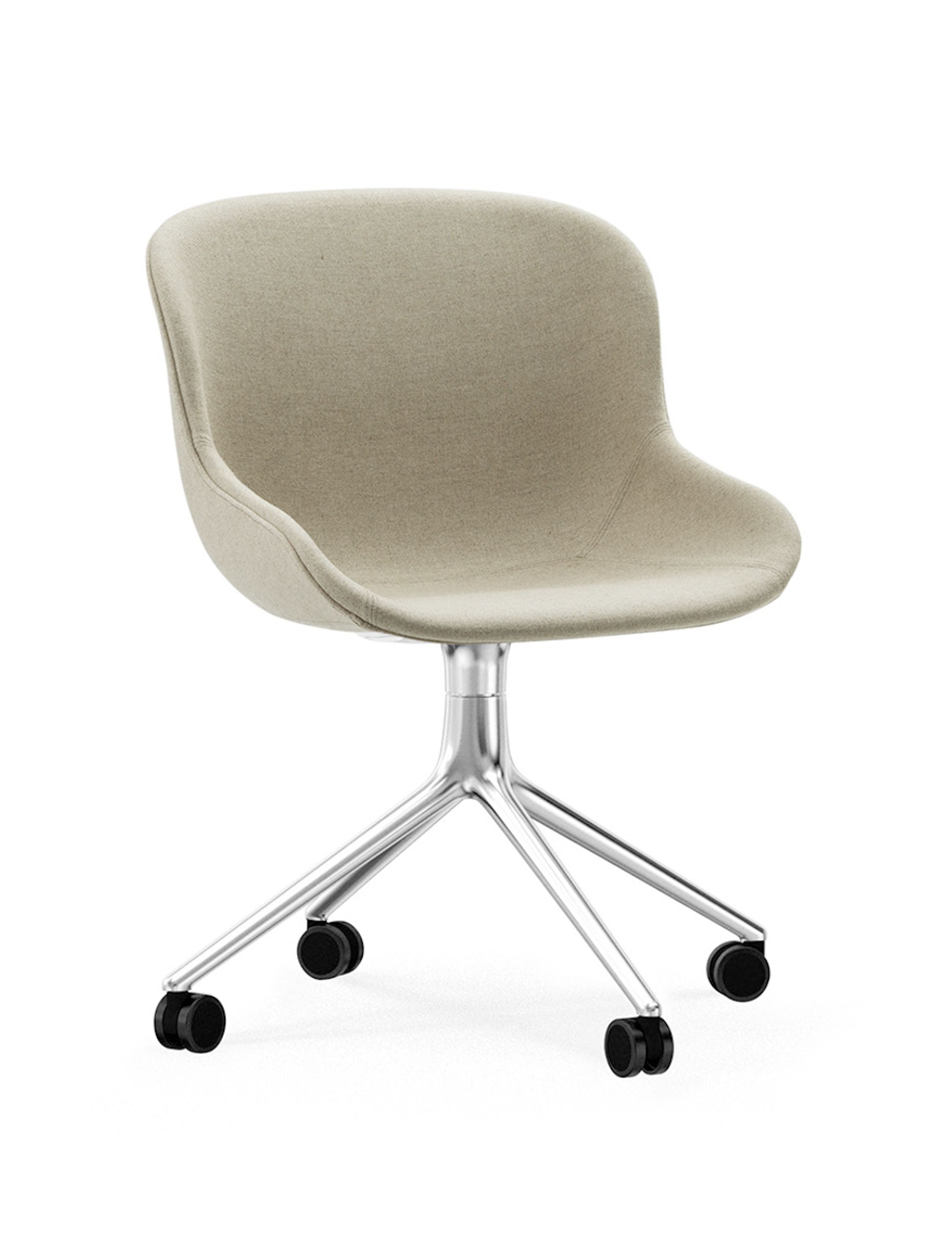 Normann Copenhagen - Cadeira - Hyg Chair Swivel 4W - full upholstery - Main line flax 20 - Aluminum