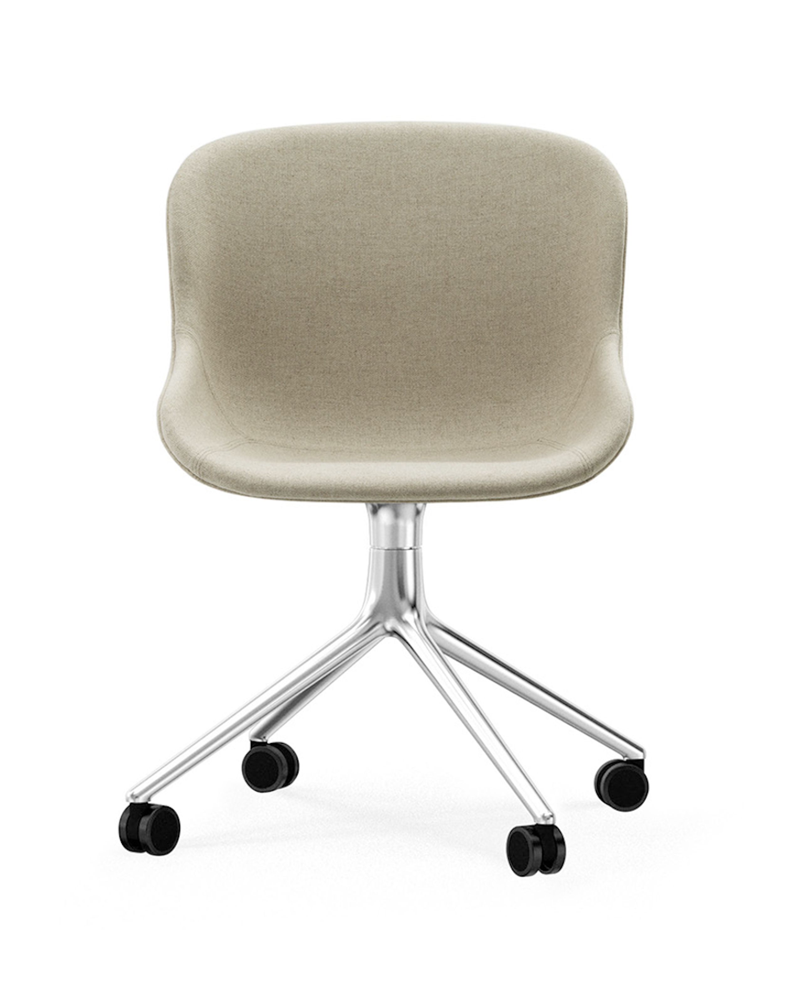 Normann Copenhagen - Cadeira - Hyg Chair Swivel 4W - full upholstery - Main line flax 20 - Aluminum