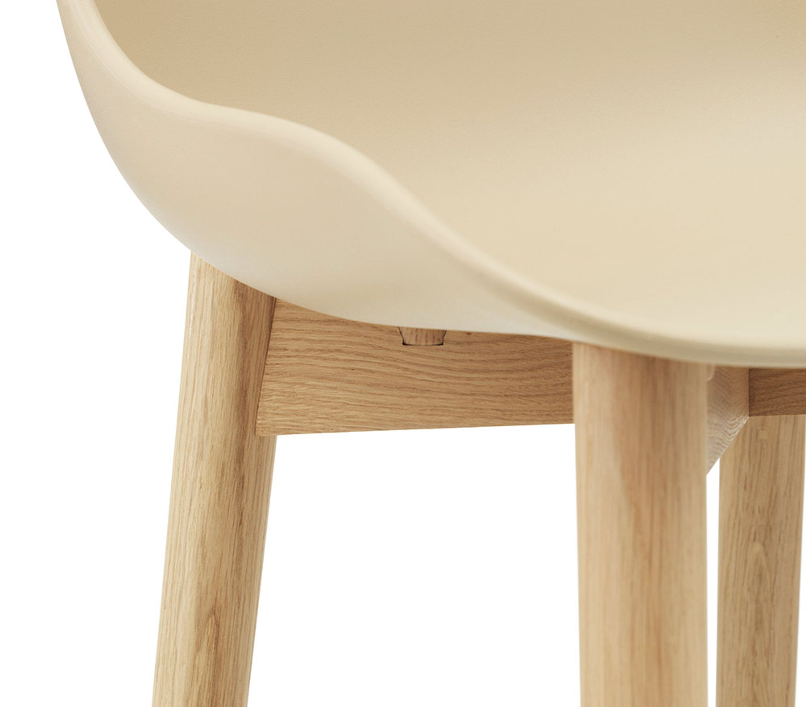 Normann Copenhagen - Stol - Hyg bar stool 65 cm wood - Hvid - Egetræ
