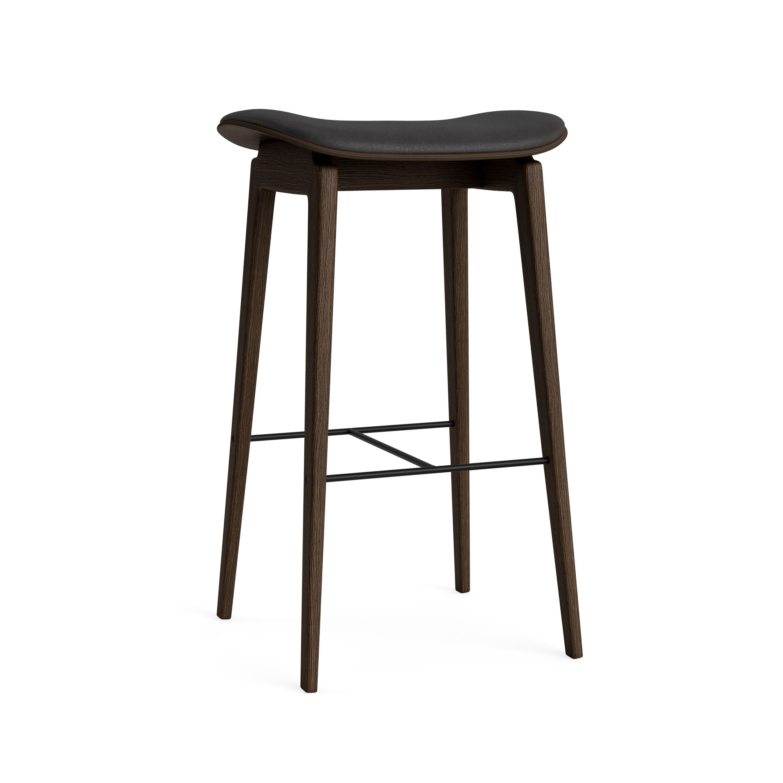 NORR11 - Tabouret de bar - NY11 Bar Stool - 65 - Stel: Dark smoked / Polstring: Dunes - Anthracite 21003
