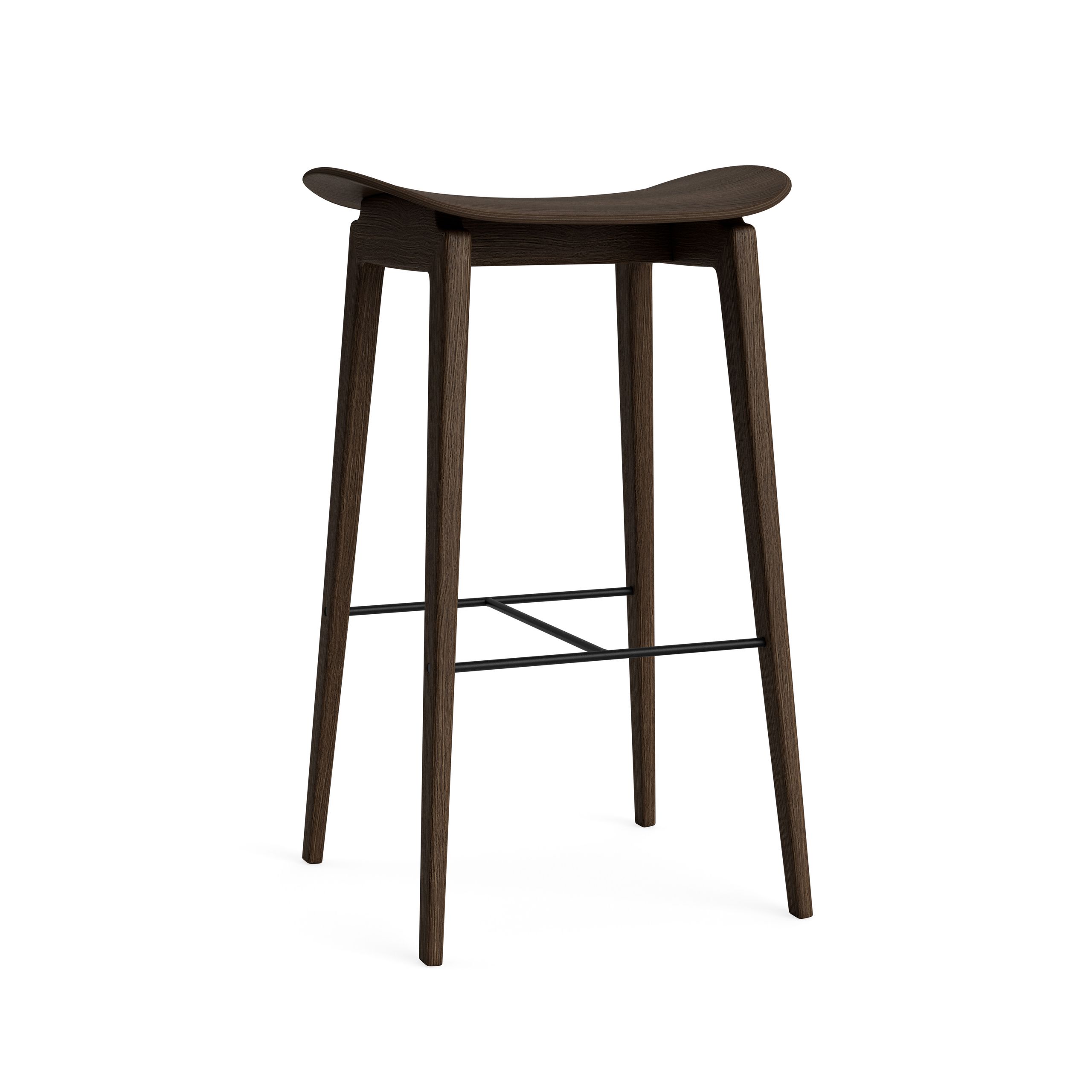 NORR11 - Tabouret de bar - NY11 Bar Stool - 65 - Stel: Dark smoked / Polstring: Solid