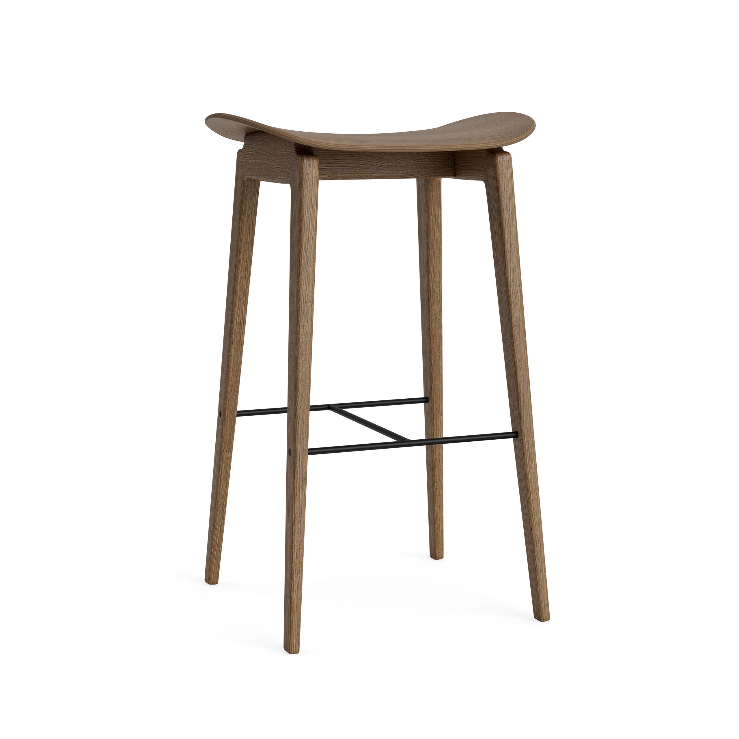 NORR11 - Tabouret de bar - NY11 Bar Stool - 65 - Stel: Light Smoked / Polstring: Solid