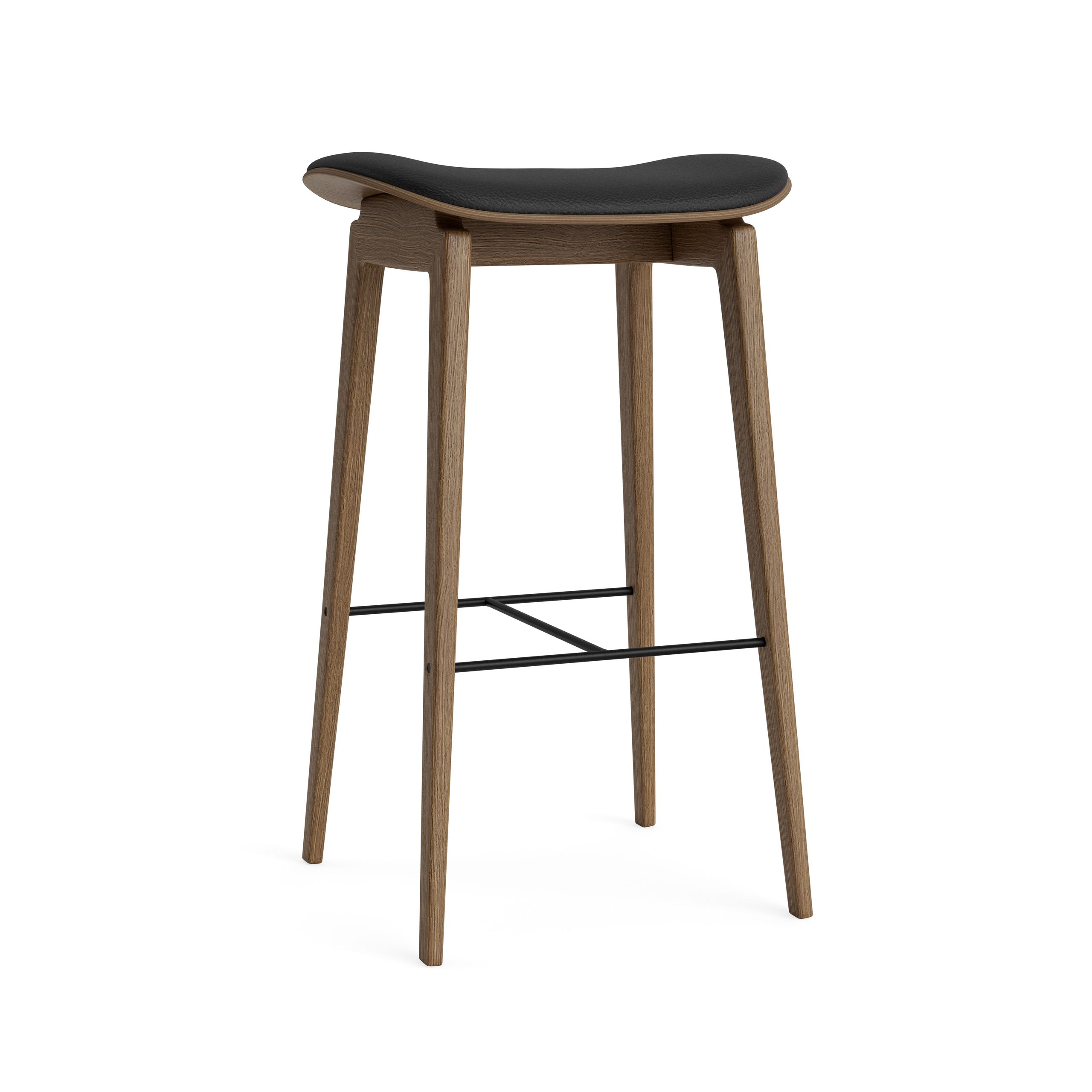 NORR11 - Tabouret de bar - NY11 Bar Stool - 65 - Stel: Light Smoked / Polstring: Ultra - Black 41599