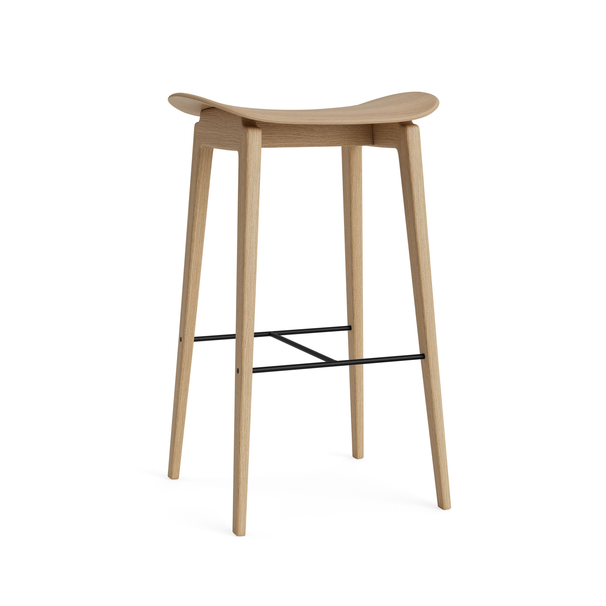 NORR11 - Tabouret de bar - NY11 Bar Stool - 65 - Stel: Natural / Polstring: Solid