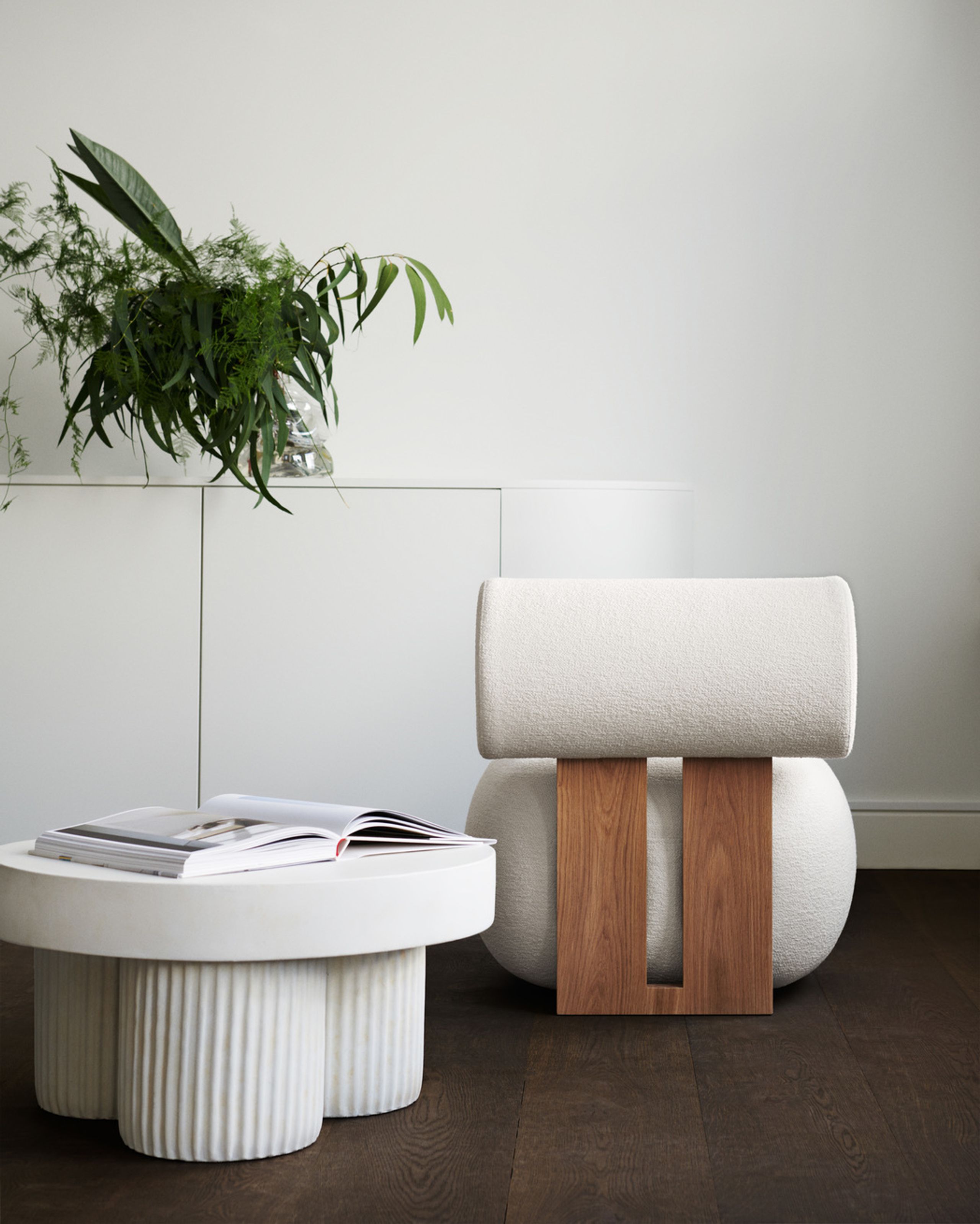 NORR11 - Table - Gear table - Concrete - Chalk - Low