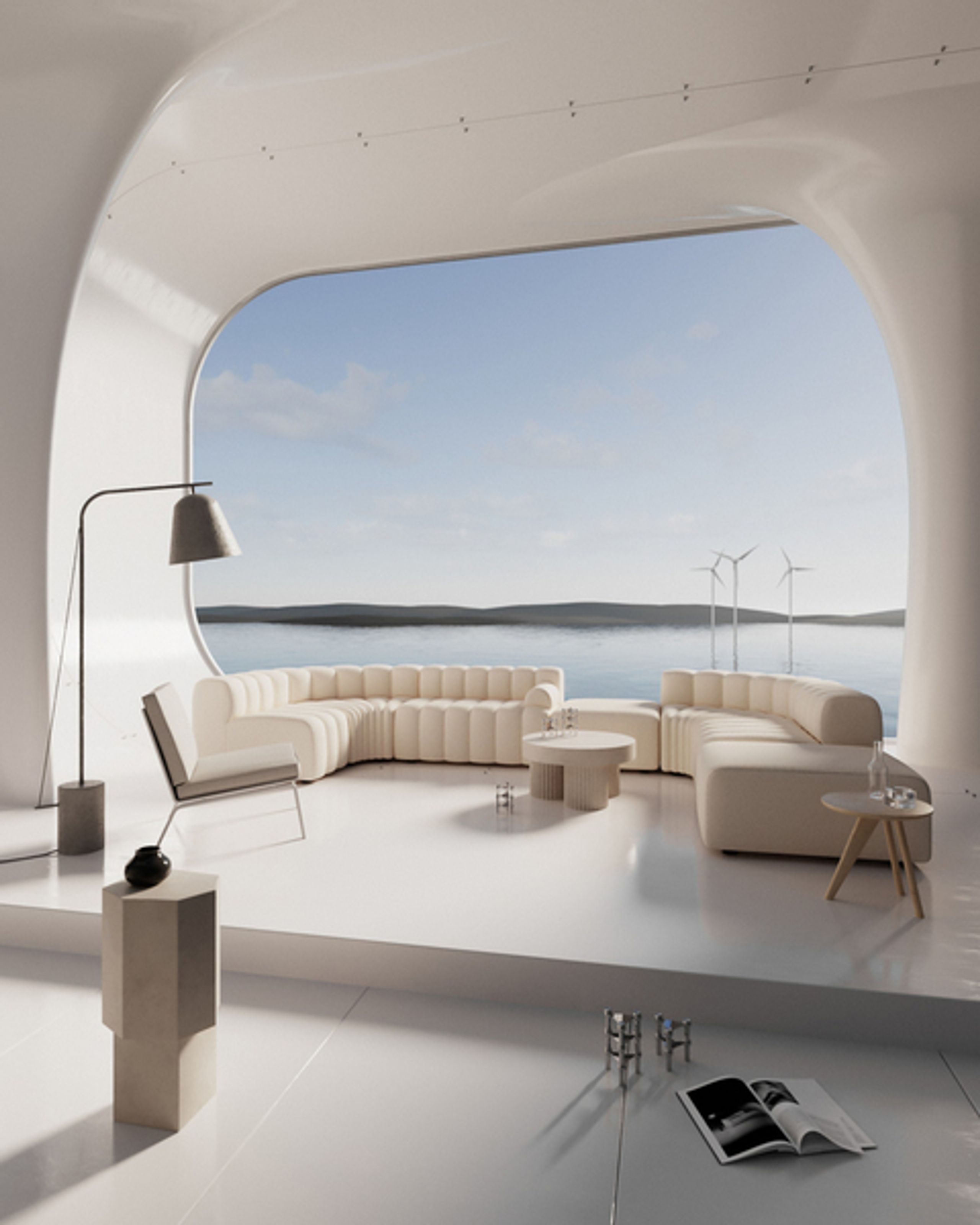 NORR11 - Lampa podłogowa - Line One Floor Lamp - Black