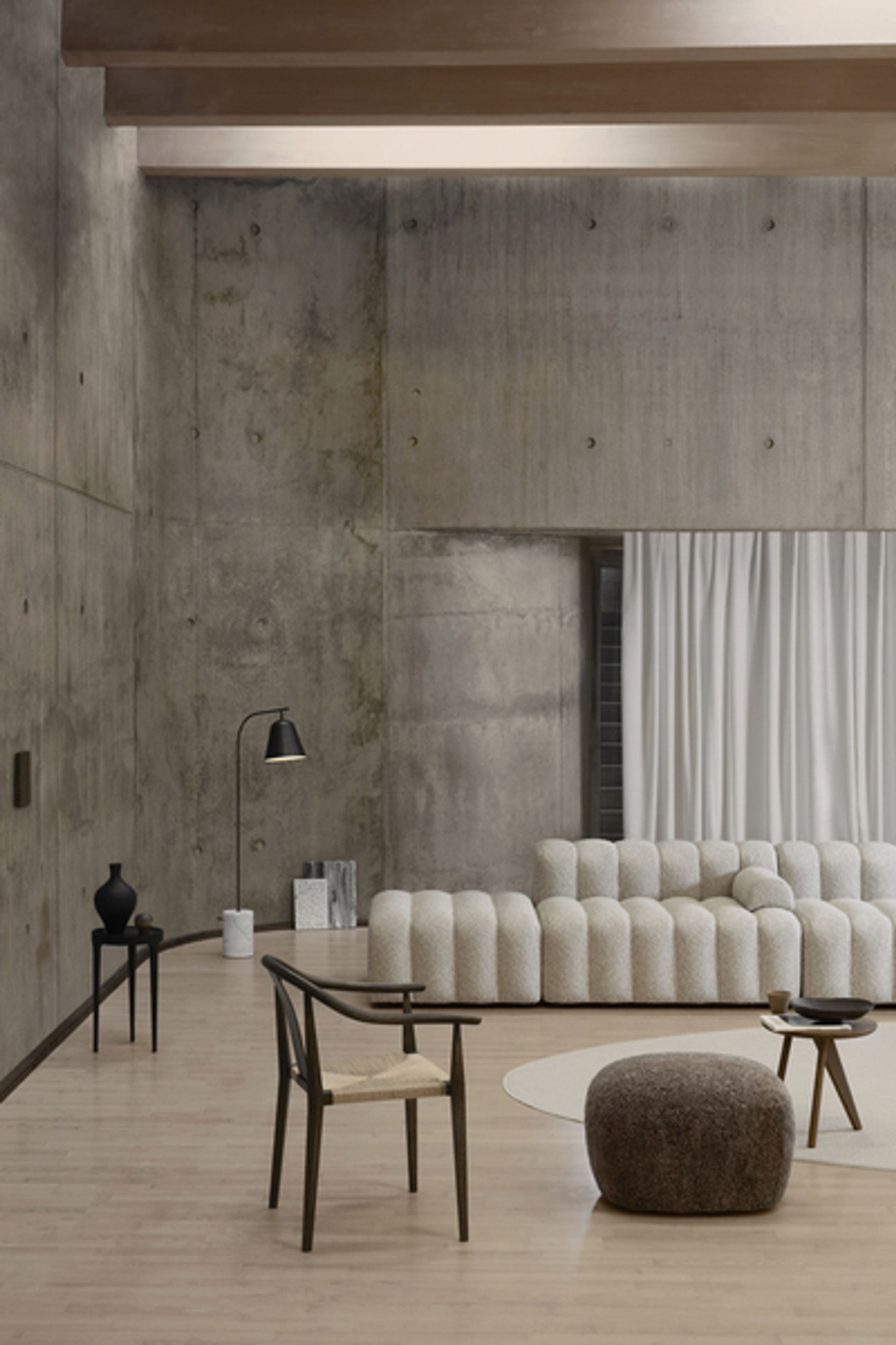 NORR11 - Lampa podłogowa - Line One Floor Lamp - Black