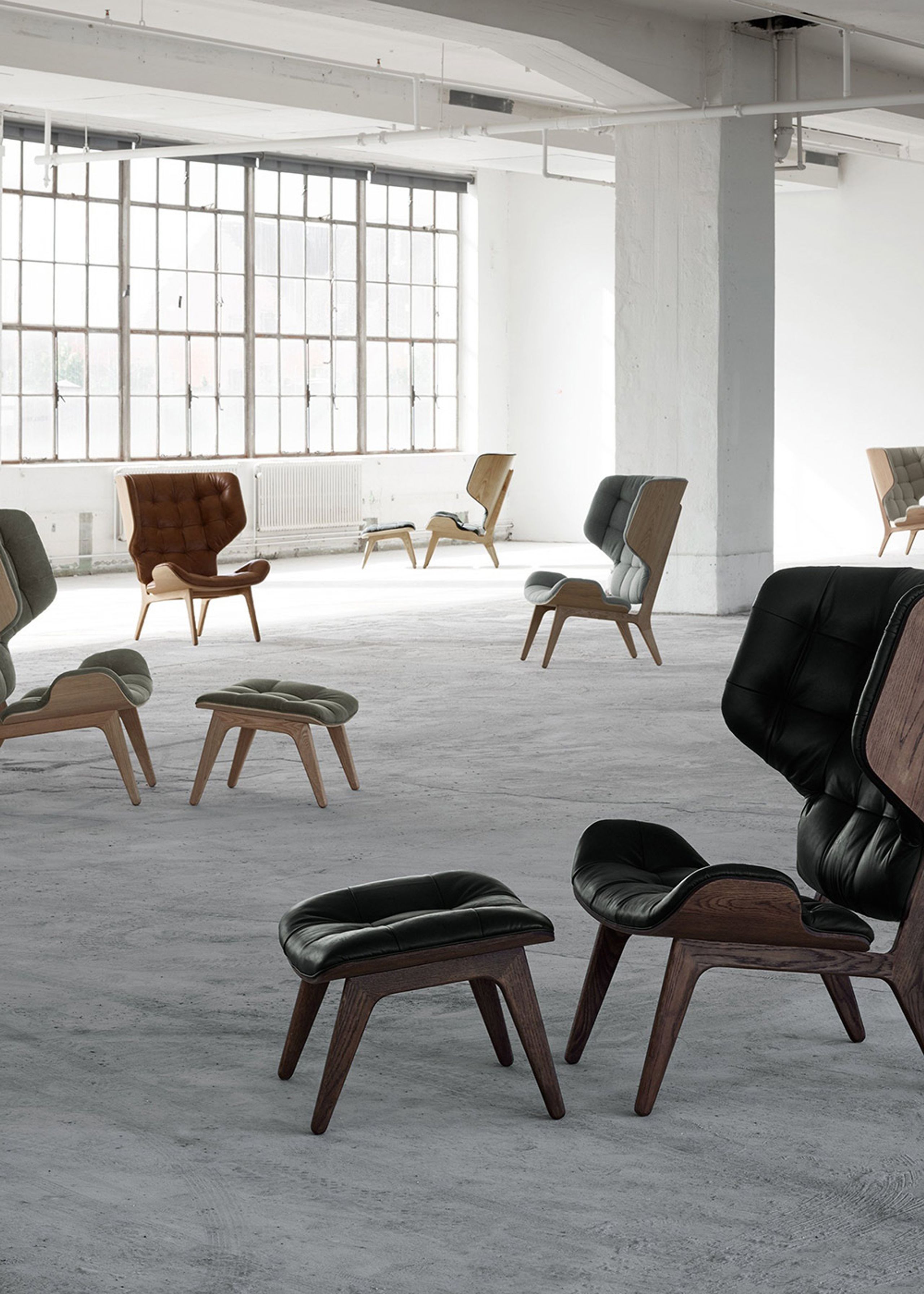 NORR11 - Lounge stoel - Mammoth Stol - Dunes - Anthracite 21003 - Dark smoked