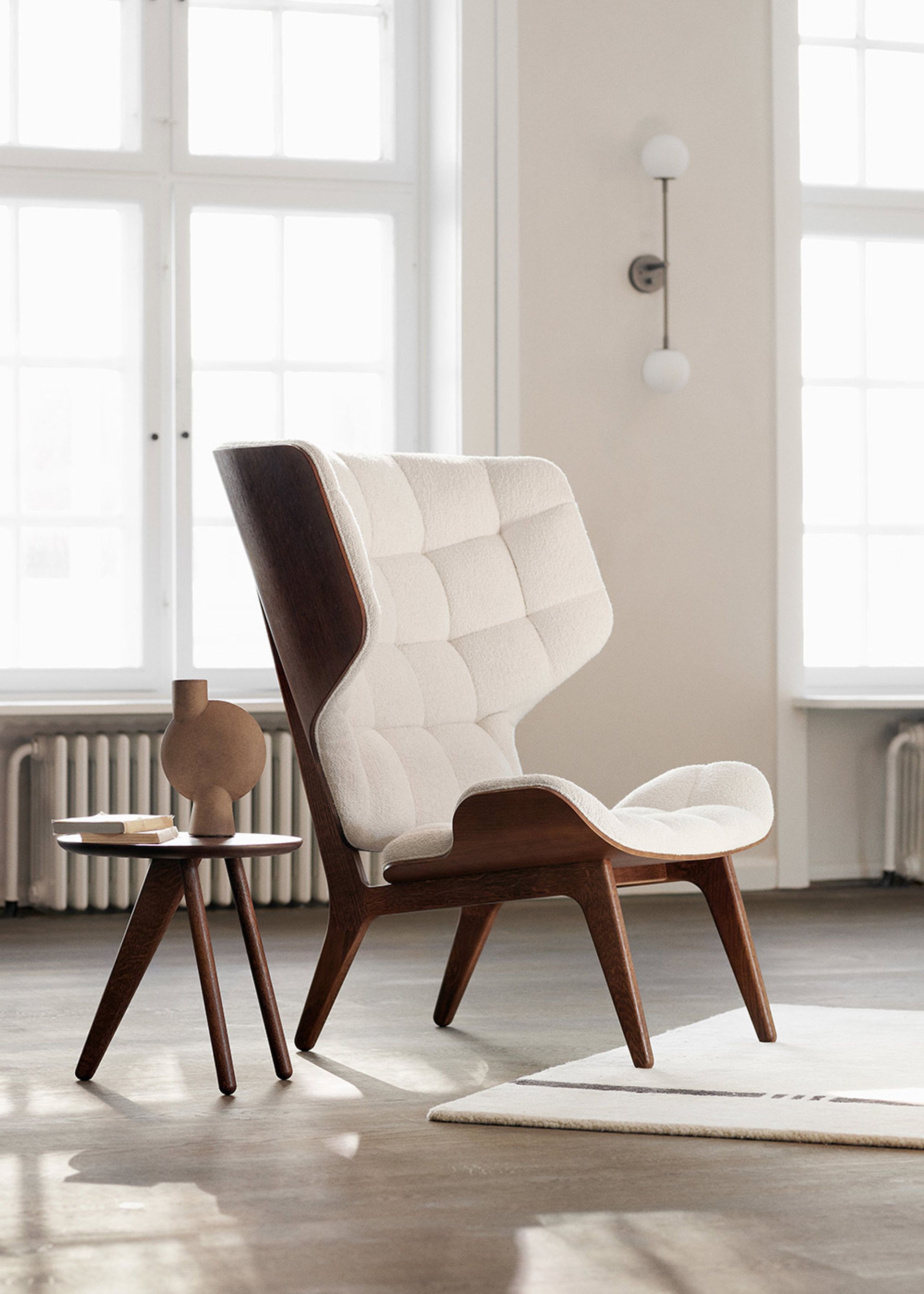 NORR11 - Lounge stoel - Mammoth Stol - Dunes - Anthracite 21003 - Dark smoked