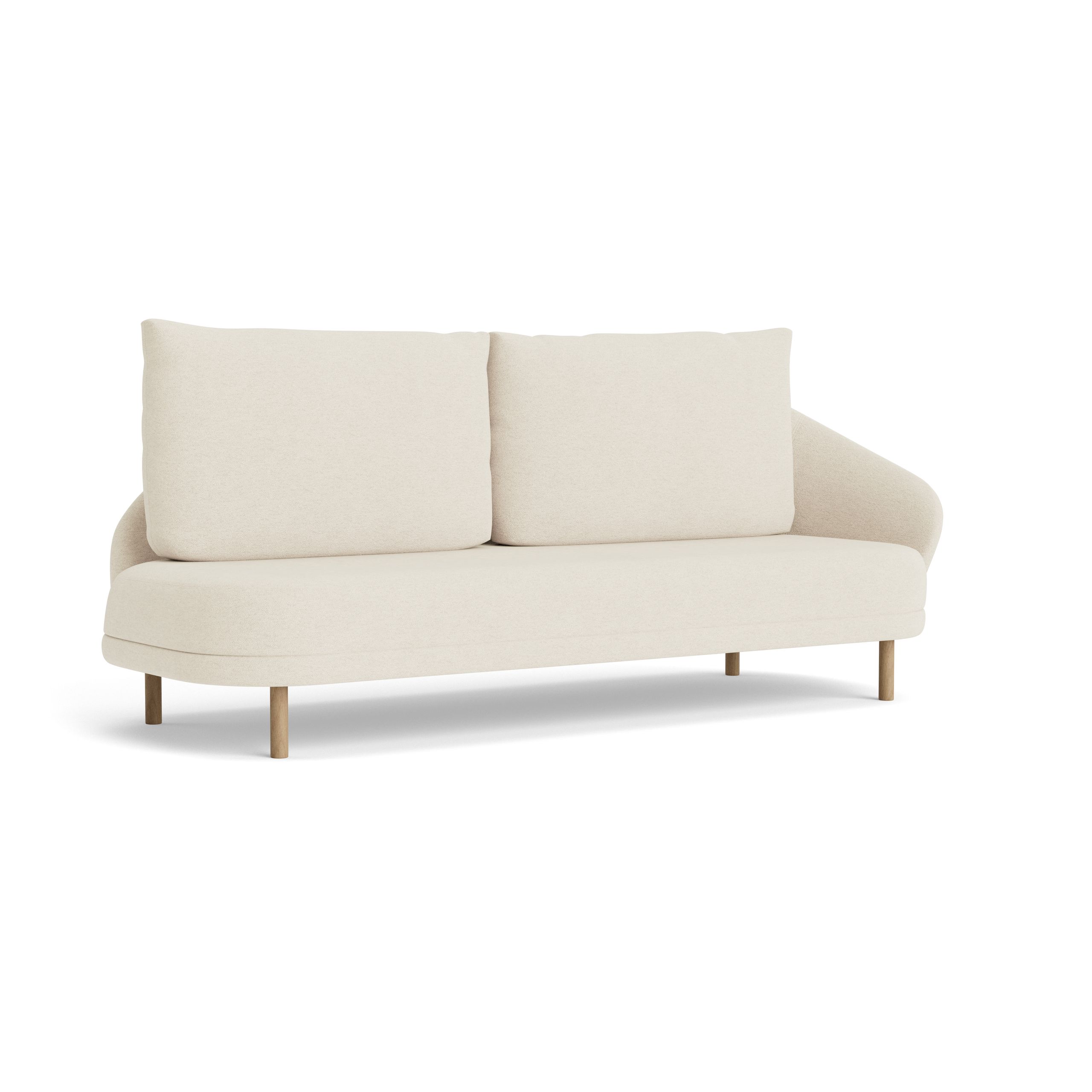 NORR11 - Sofa - New Wave - Open-End - Barnum Col 24 / Natural Oak / Armrest: Left