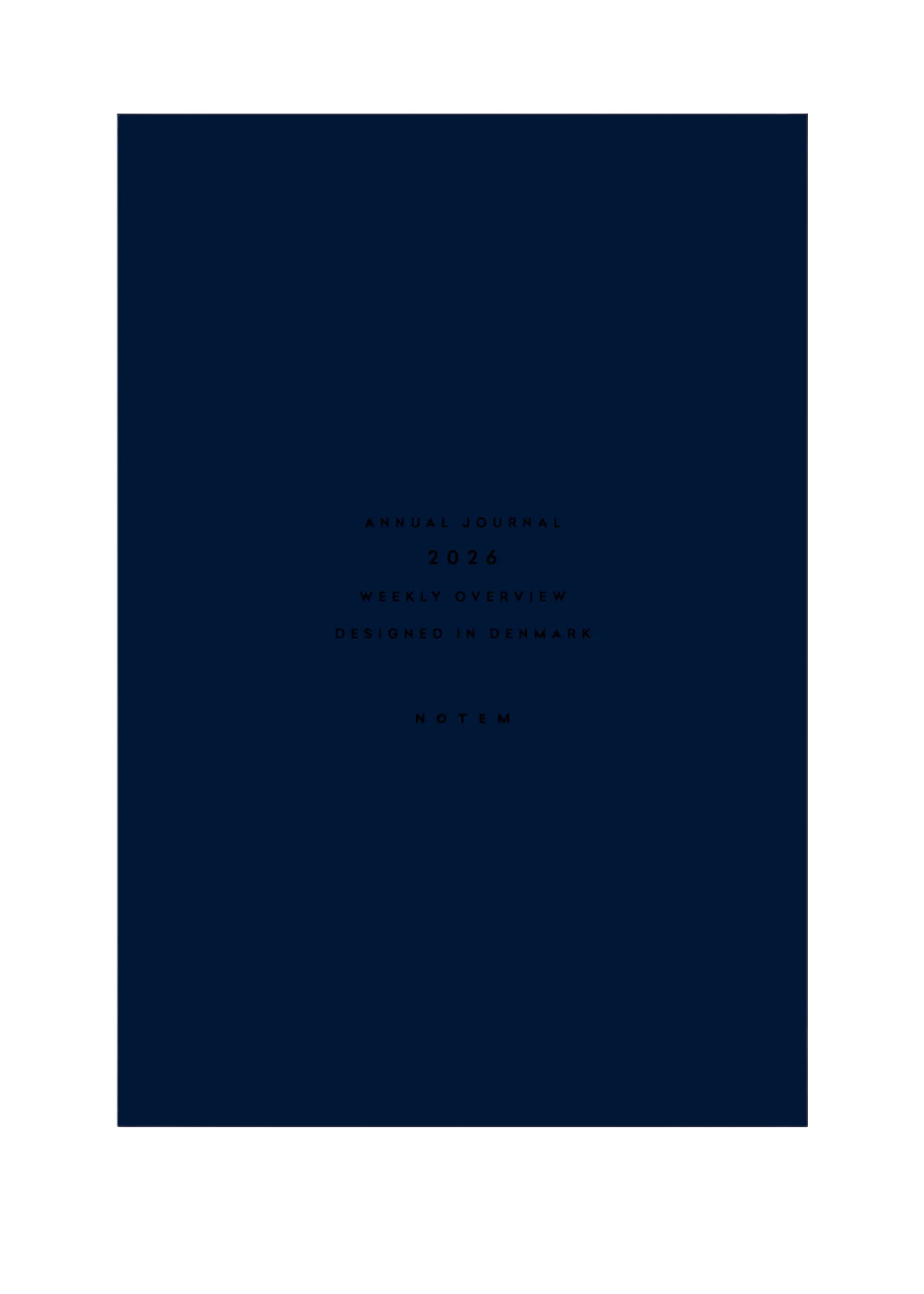 NOTEM - Notebook - ALVA Annual Journal 2026 - Dark Blue
