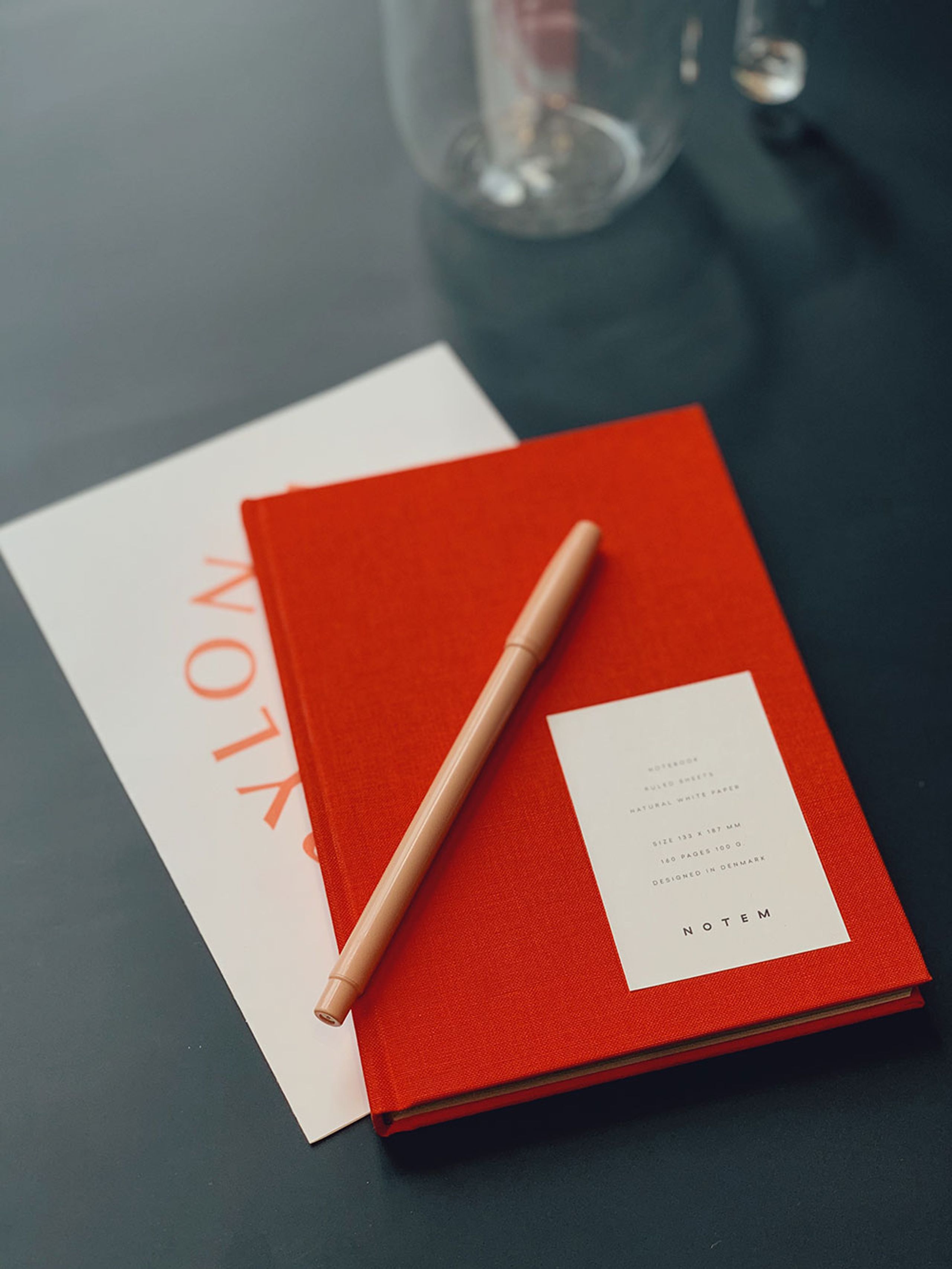 NOTEM - Notebook - EVEN Notebook - Medium - Bright Red Cloth