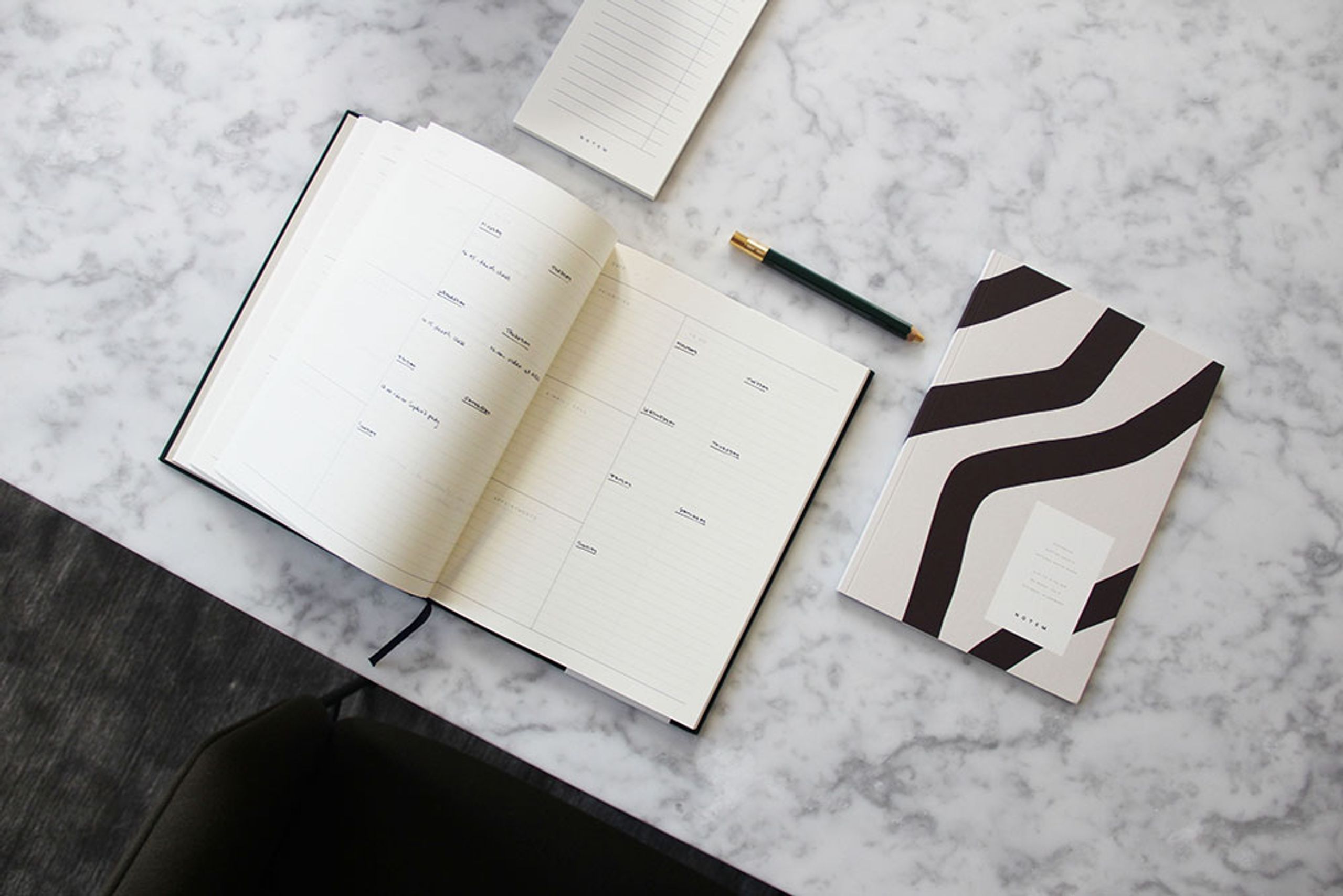 NOTEM - Notitieboek - EVEN - Work Journal - Dark Green Cloth