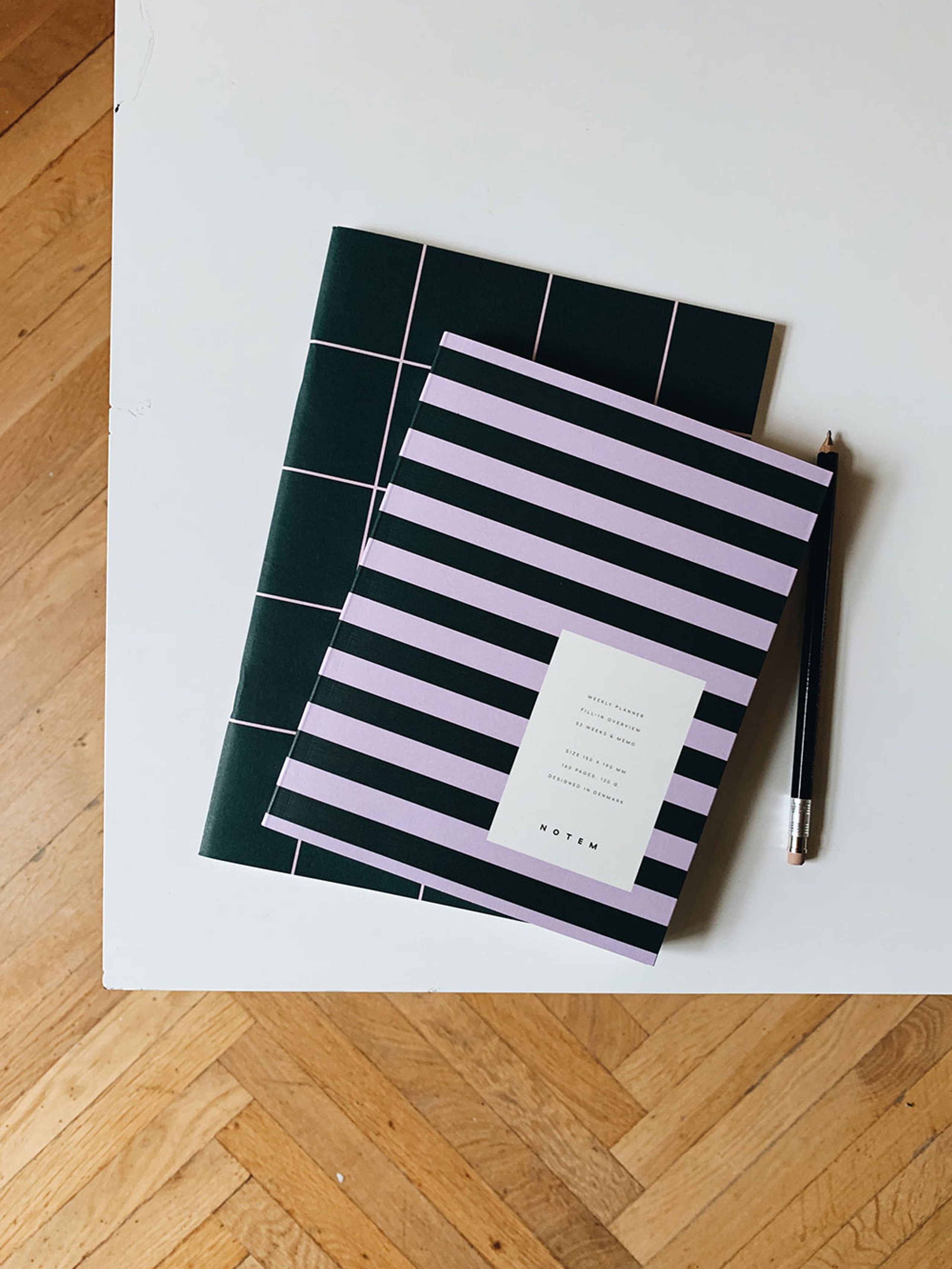 NOTEM - Carnet de notes - UMA - Weekly Planner - Green And Rose