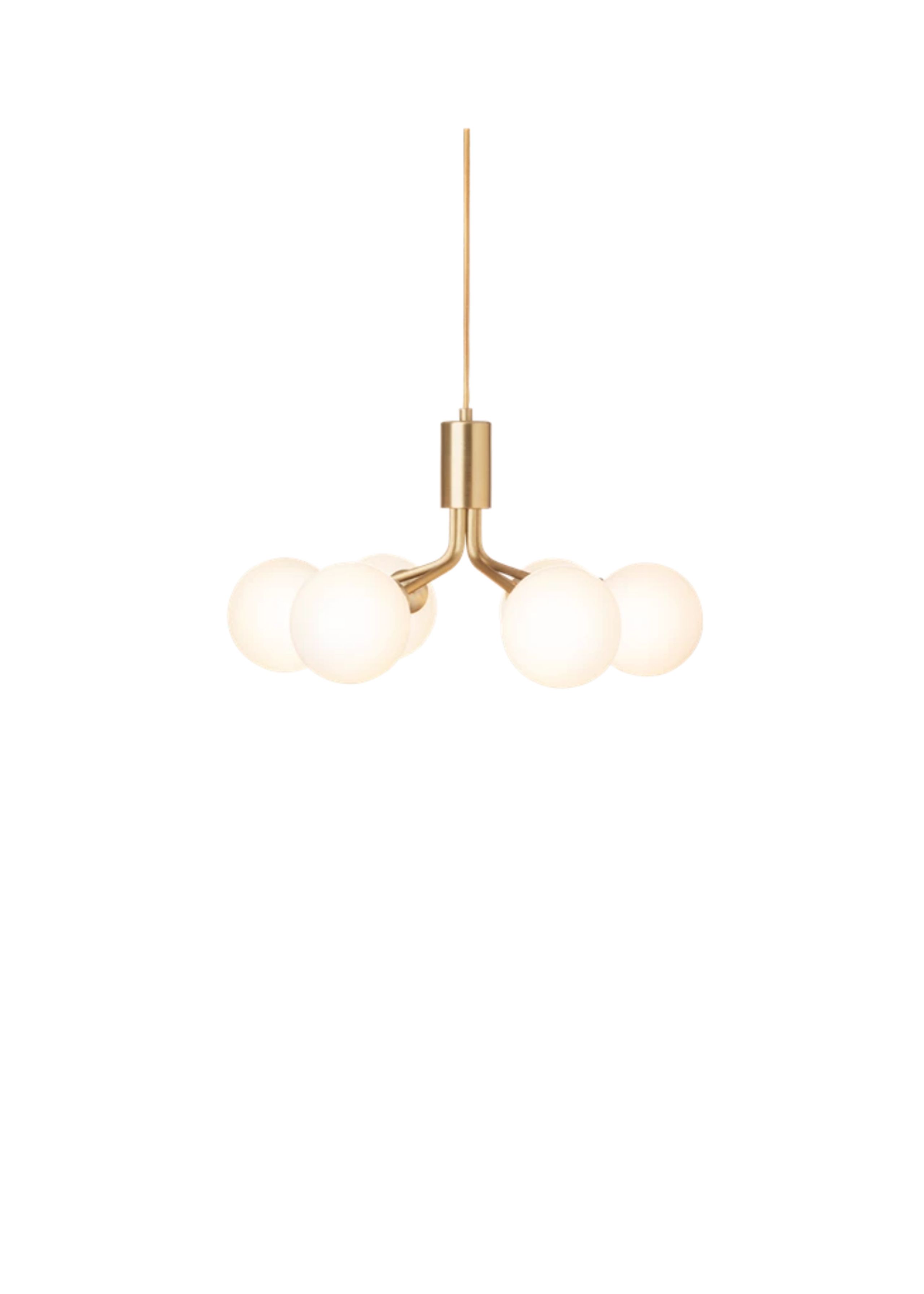 Nuura - Lampe - Apiales 6 - Børstet Messing / Opal Hvid