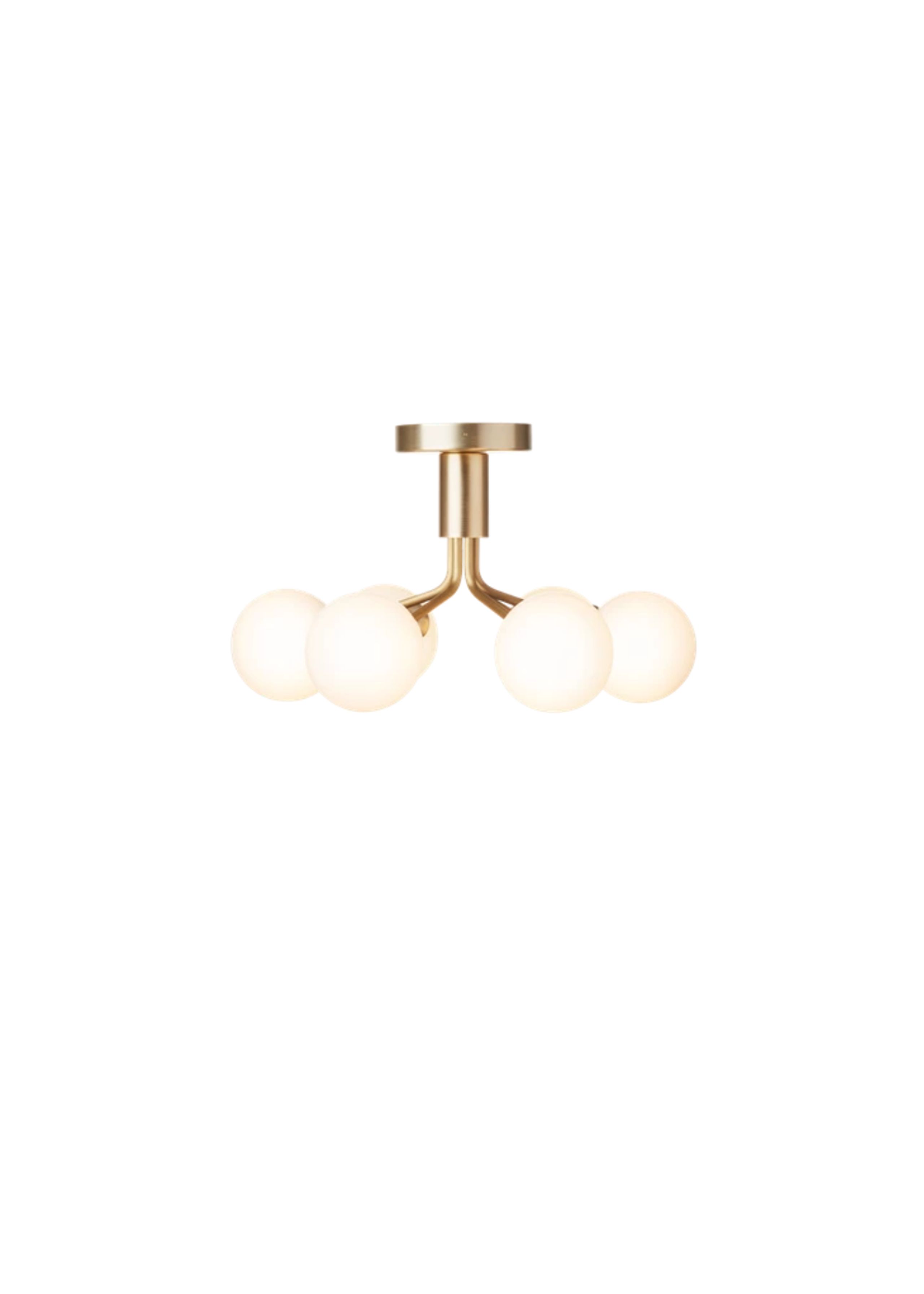 Nuura - Lampada - Apiales 6 Ceiling - Brushed Brass / Opal