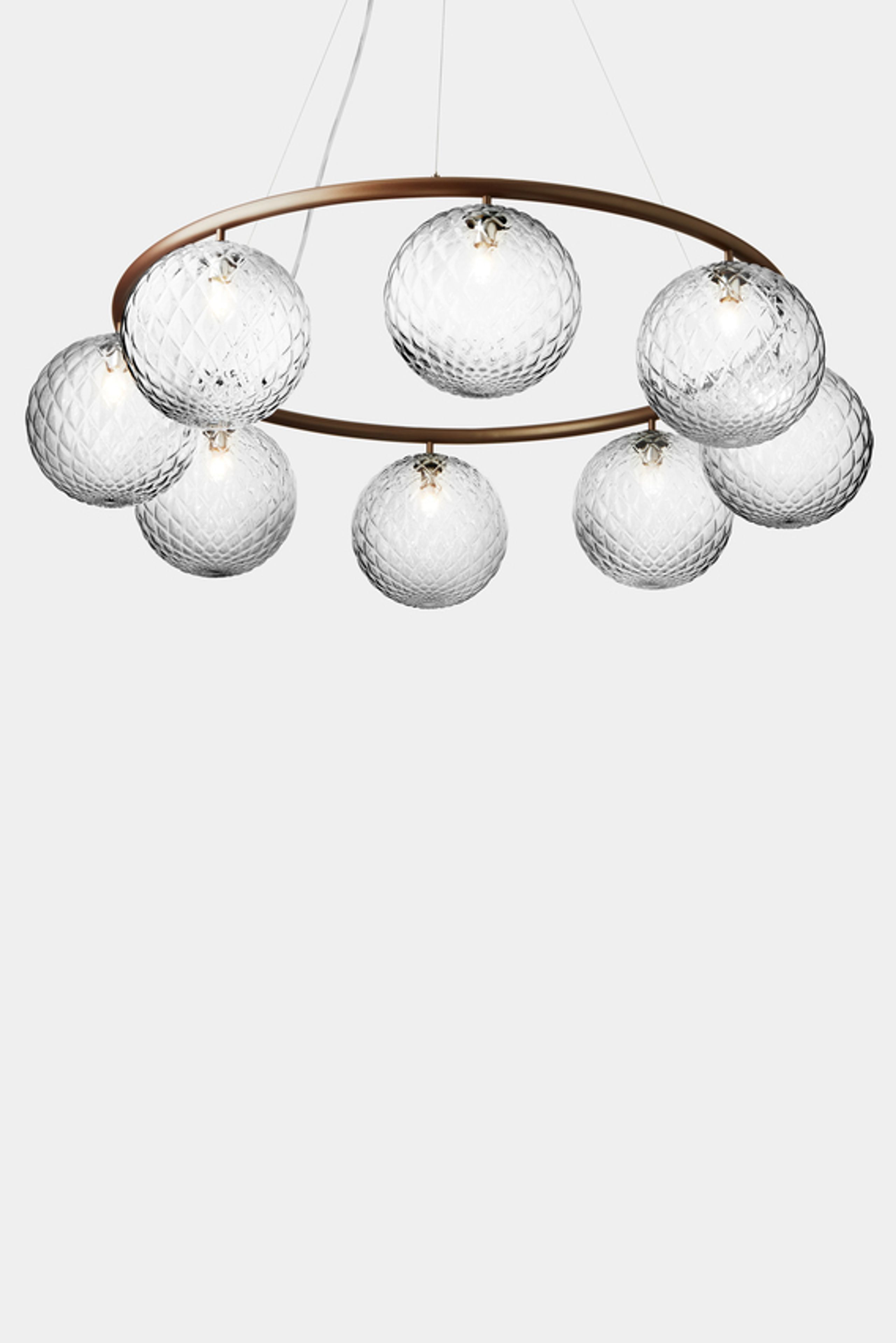 Nuura - Lampe - Miira 8 Circular - Dark Bronze/Optic clear