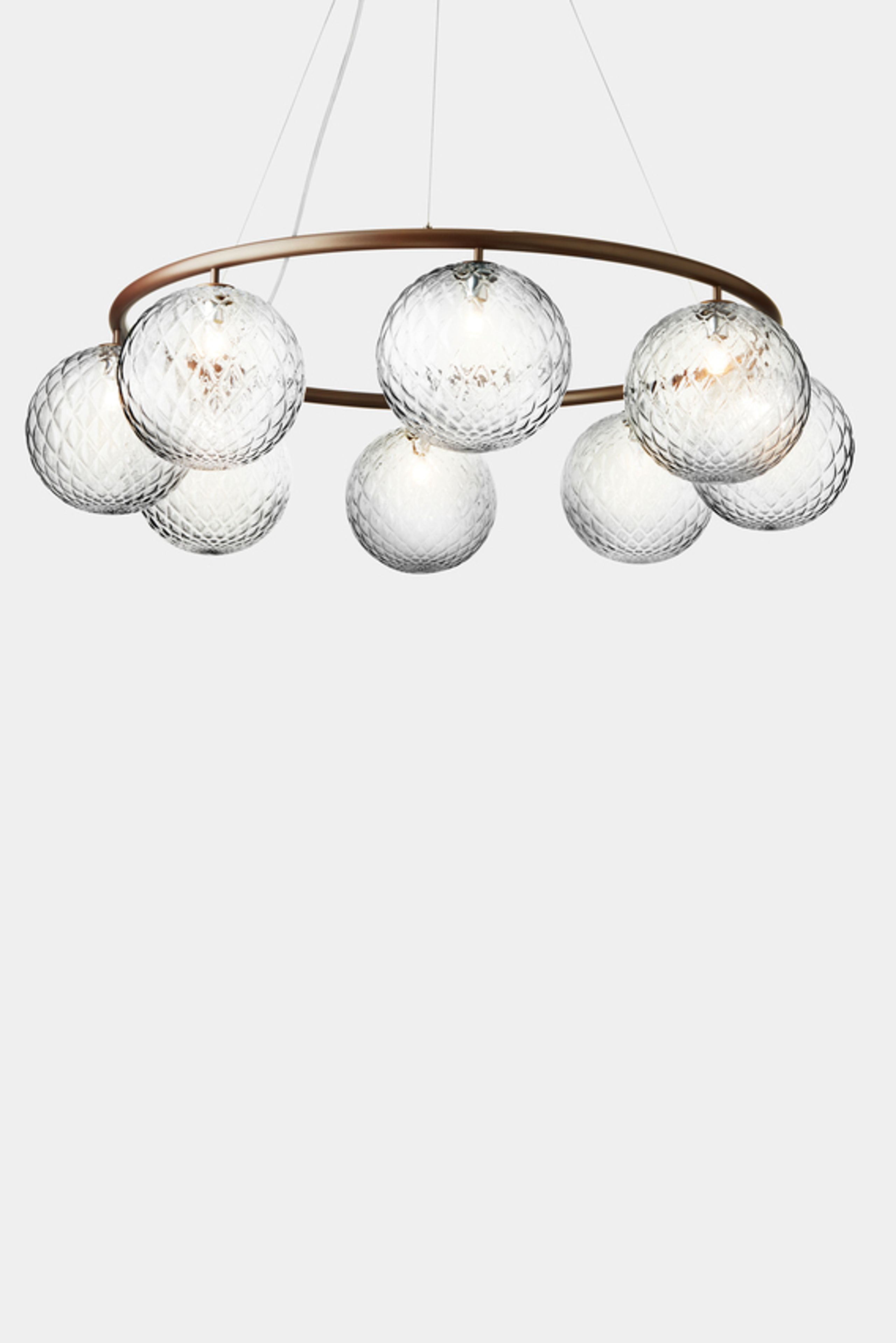 Nuura - Lampe - Miira 8 Circular - Dark Bronze/Optic clear