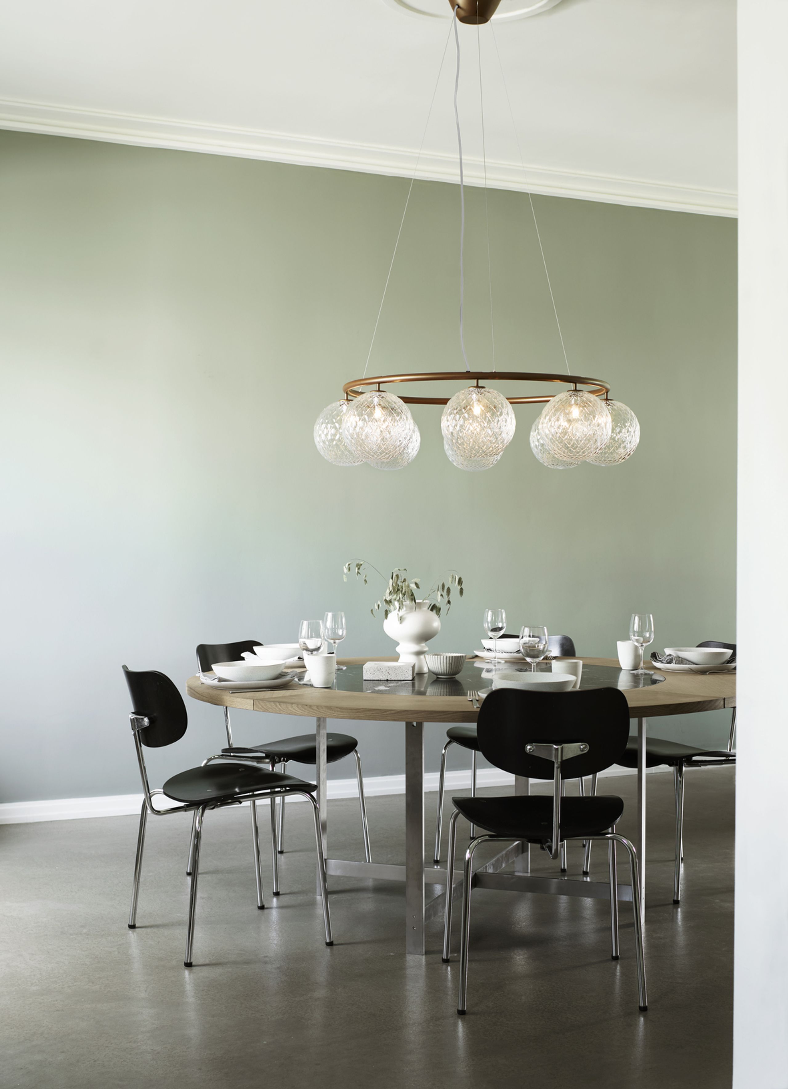 Nuura - Lampe - Miira 8 Circular - Dark Bronze/Optic clear