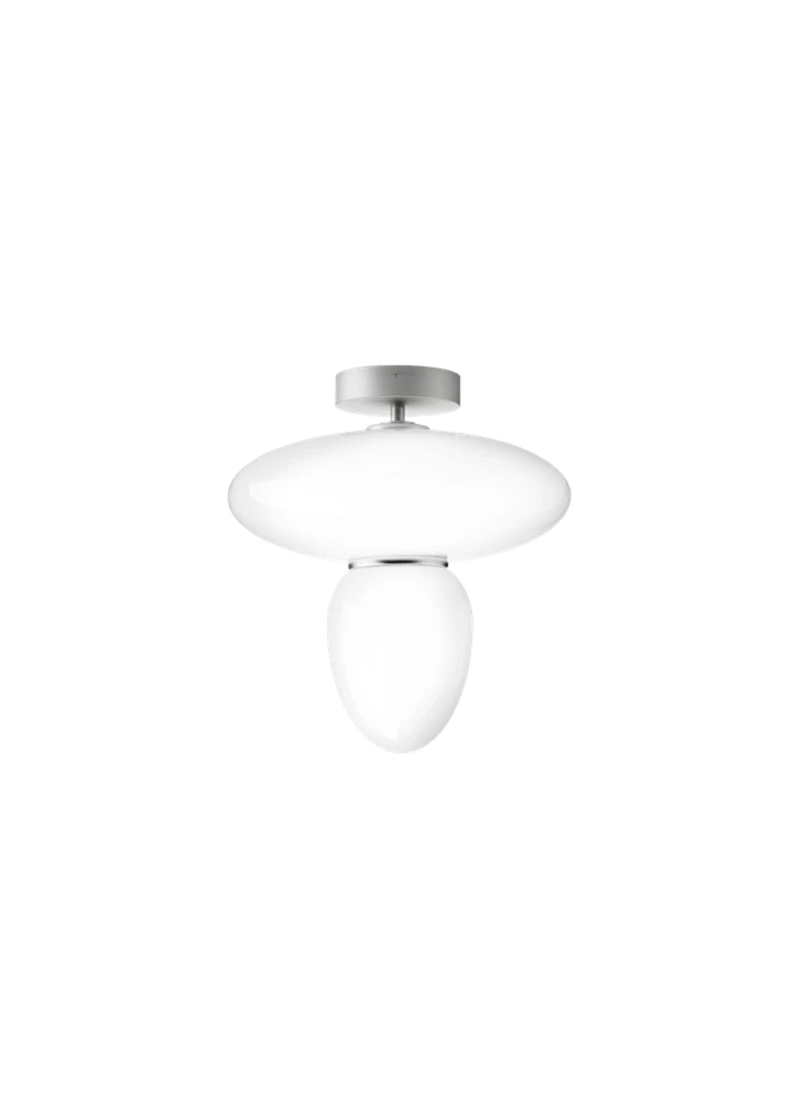 Nuura - Lampe - Rizzatto - 42 - Satin Silver/Opal white