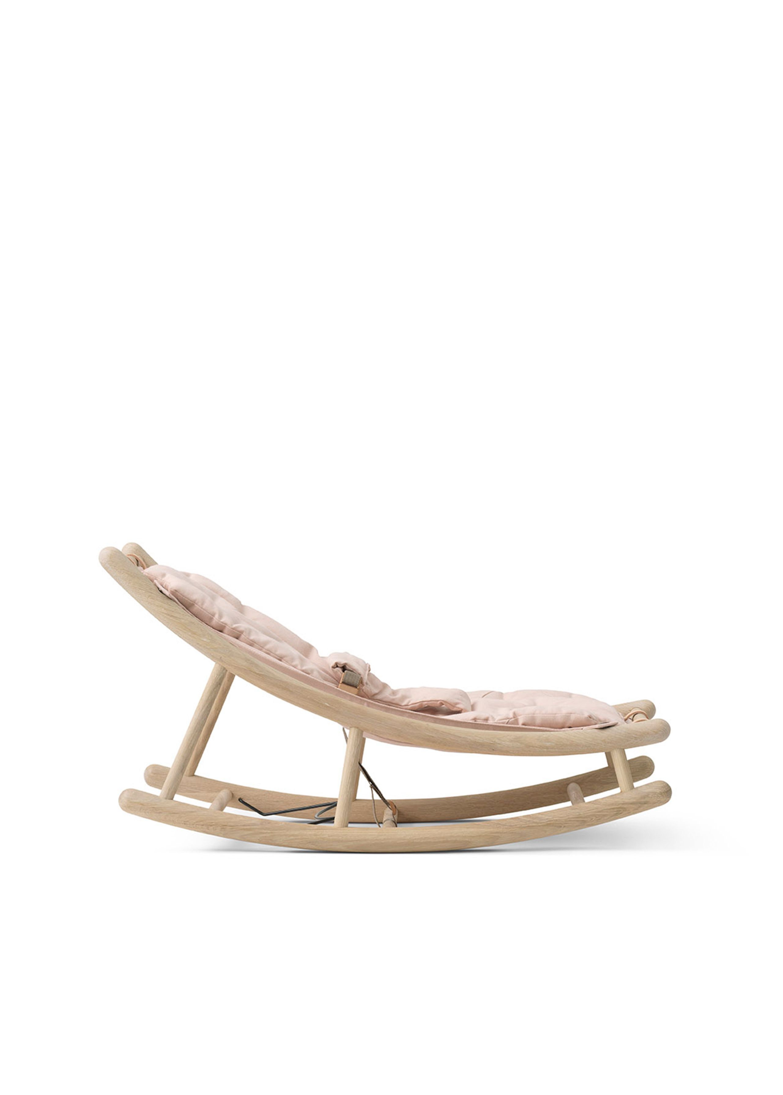 Oliver Furniture - Baby skråstol - Wood Baby & Junior Vippestol - Eg / Rosa