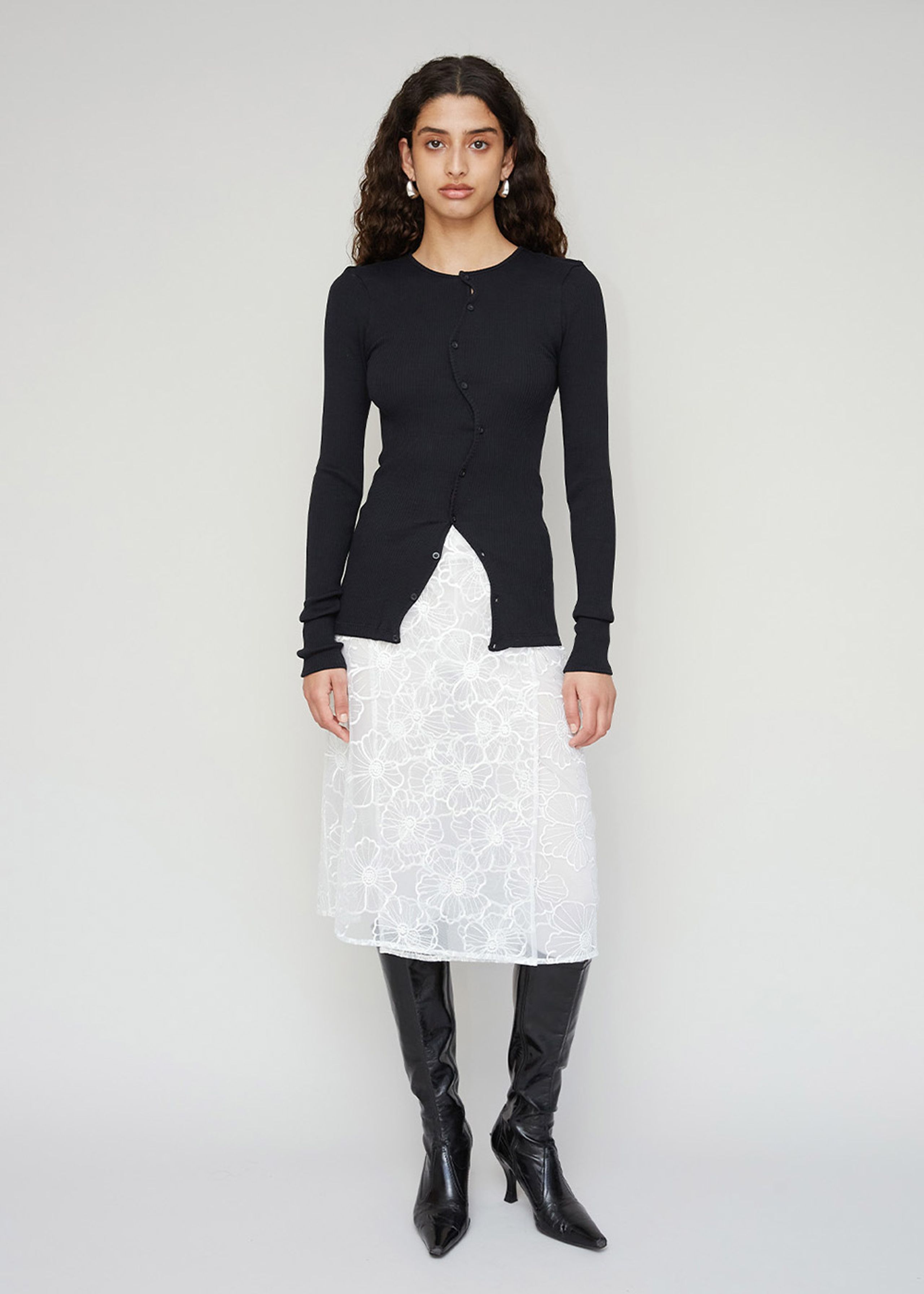 OpéraSPORT - Cardigan - Claire Seamless Top - Black