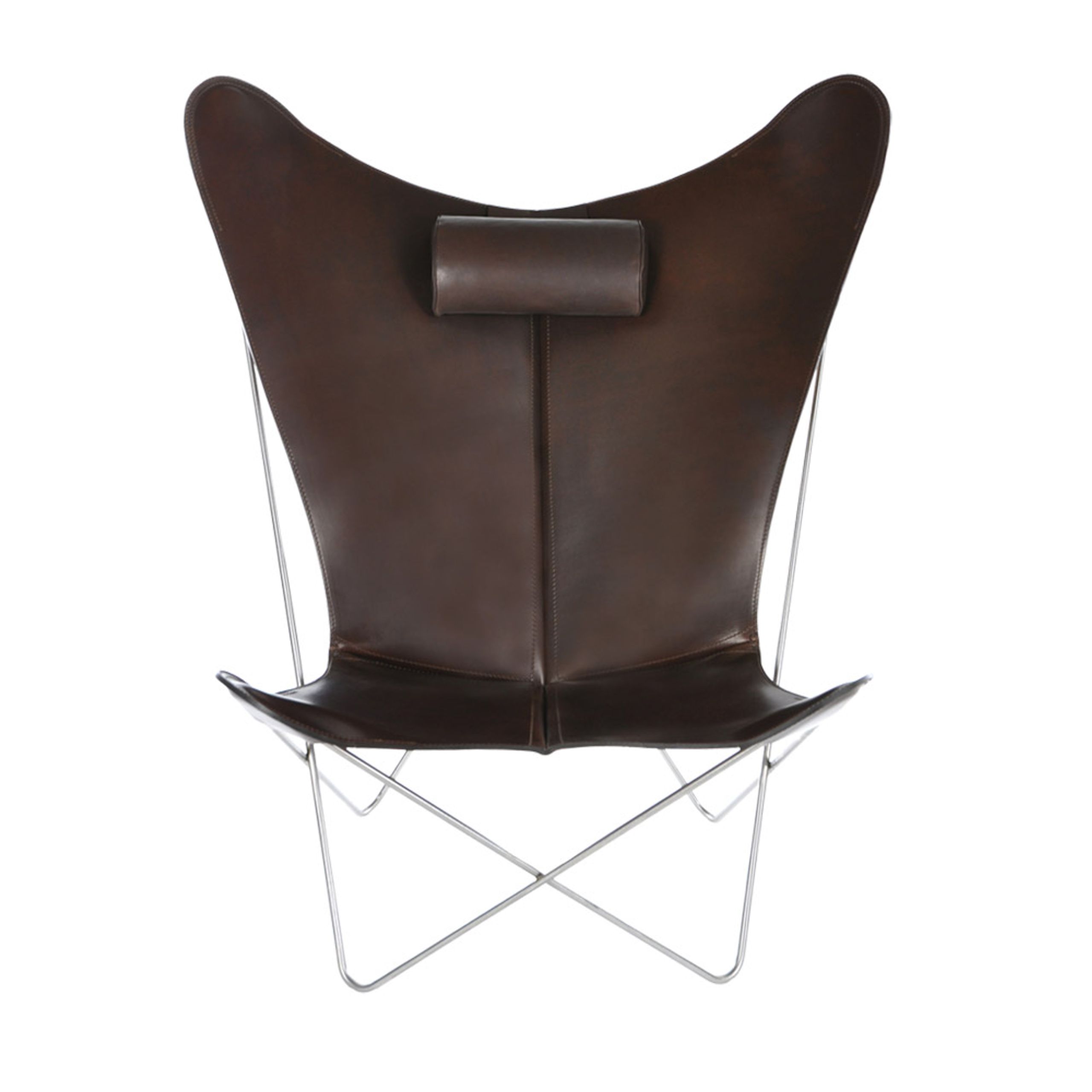 OX DENMARQ - Sessel - KS Chair - Mocca Leather / Stainless Steel