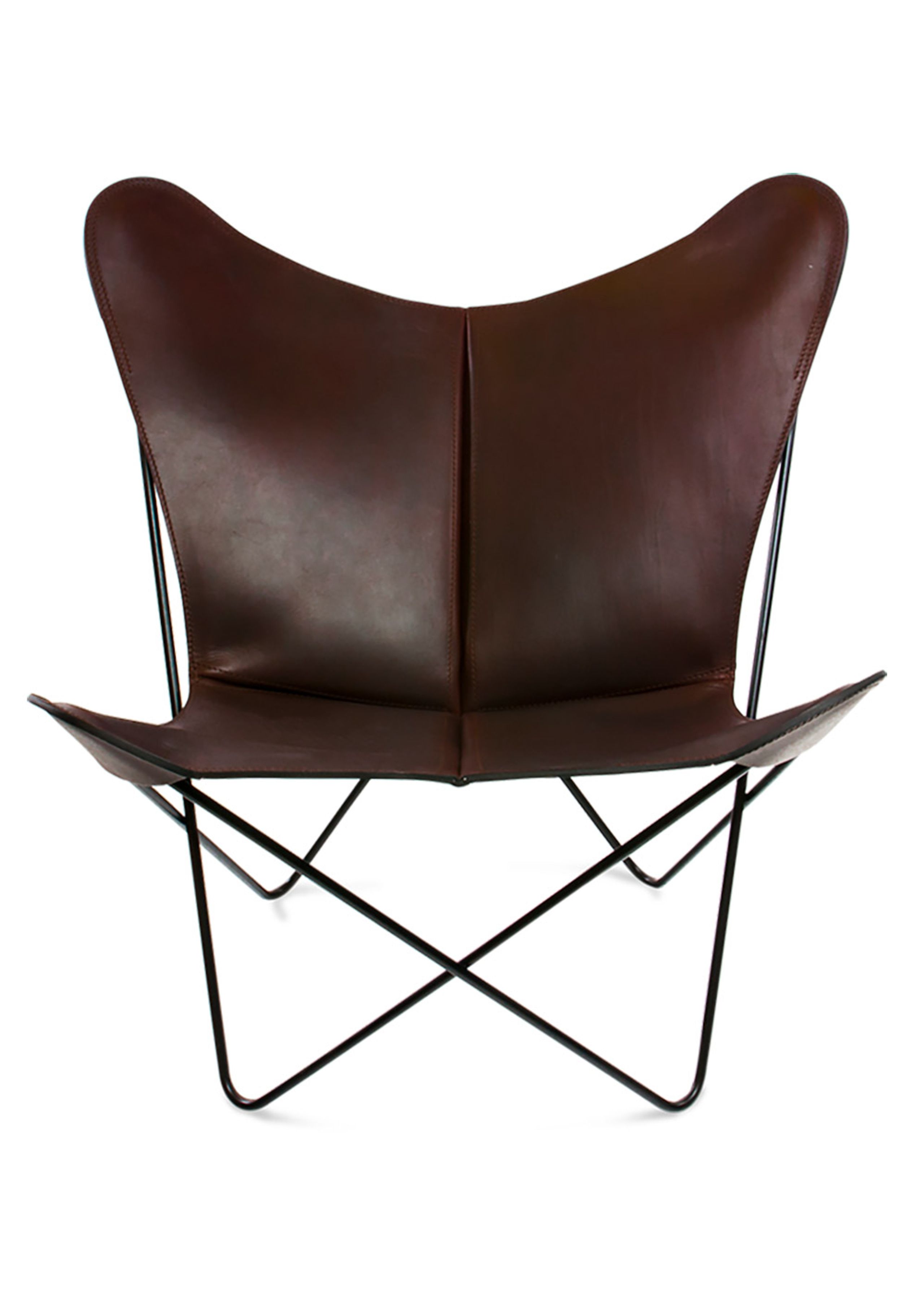 OX DENMARQ - Kreslo - TRIFOLIUM Chair - Mocca Leather / Black Steel