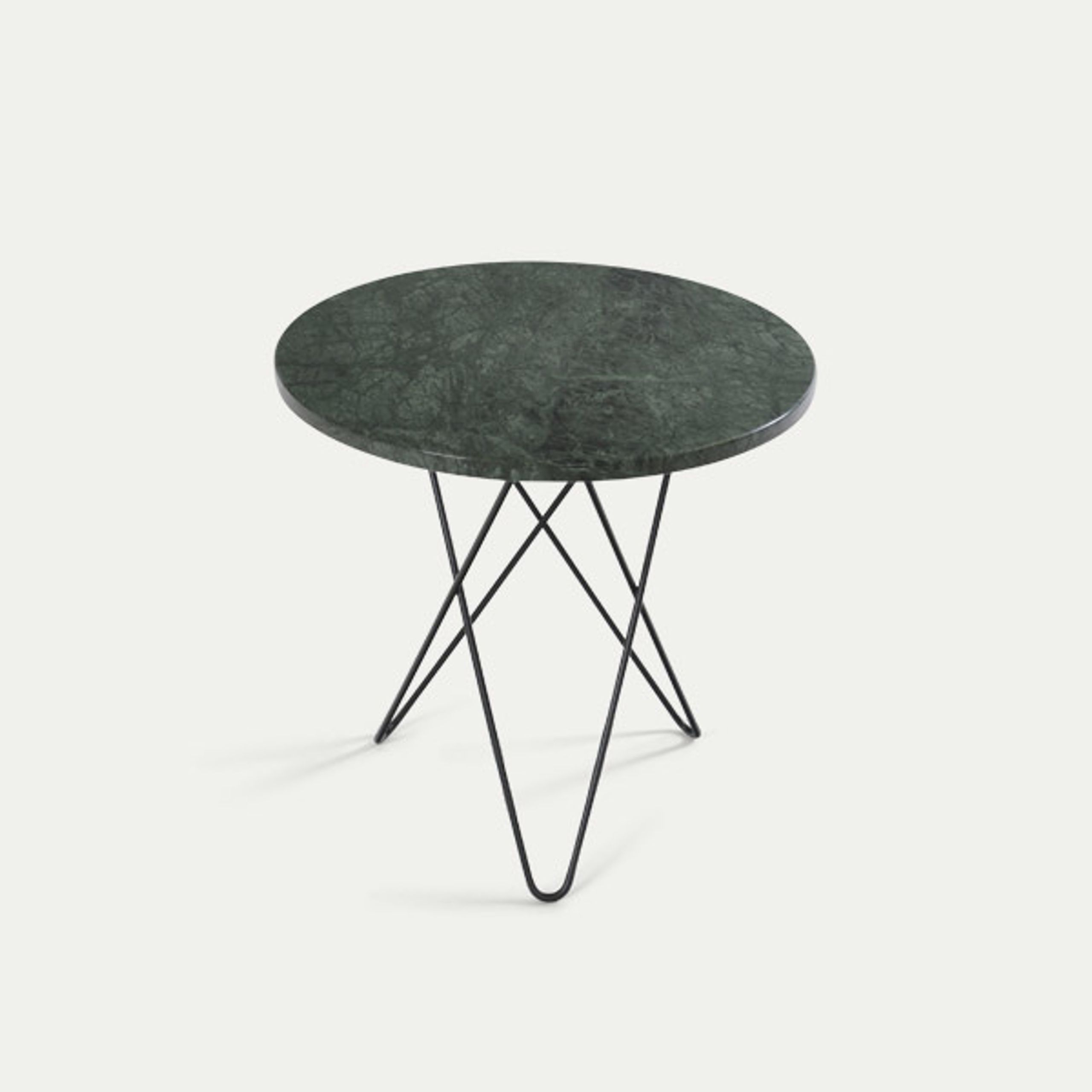 OX DENMARQ - Tavolino da caffè - Tall Mini O Table - Green Indio, Black steel