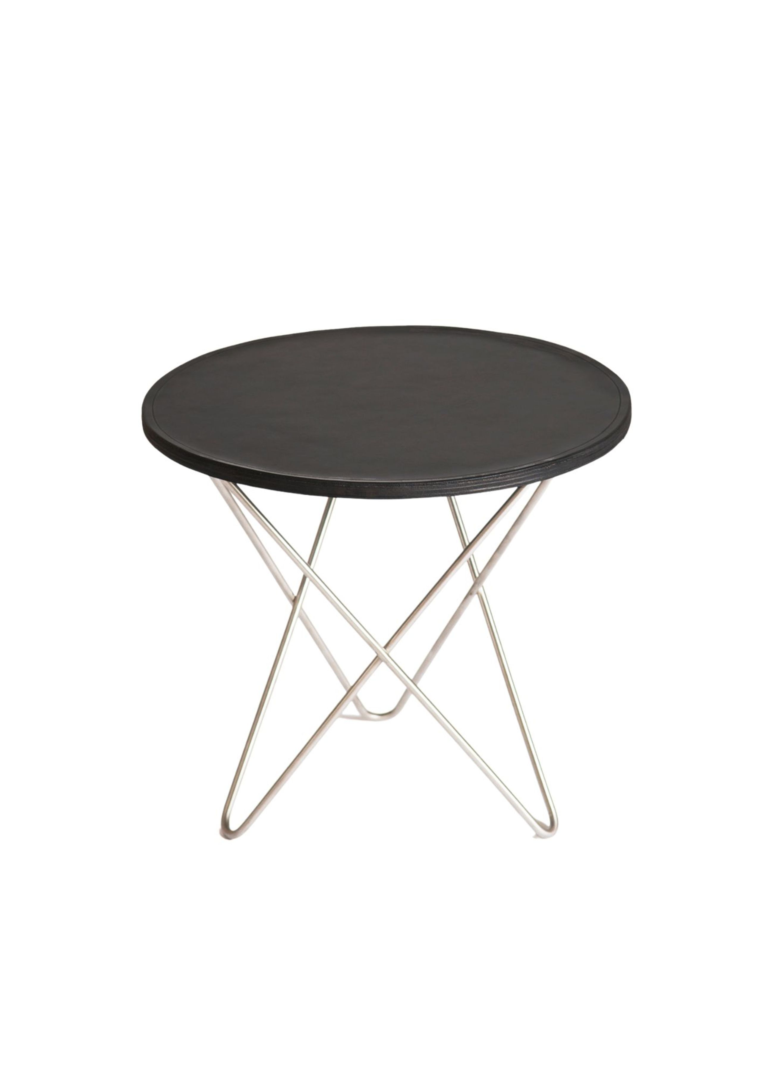 OX DENMARQ - Sofabord - Mini O Bord - Sort Marquina, rustfrit stål