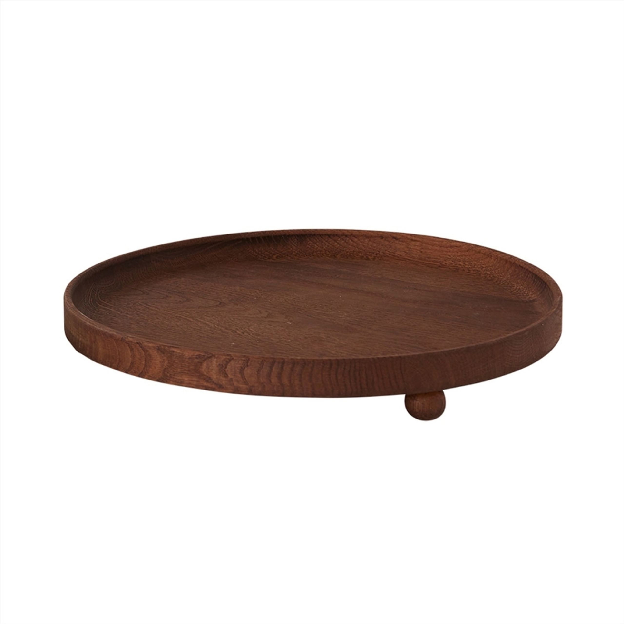 OYOY - Bandeja - Inka Wood Tray Round - Dark - Large