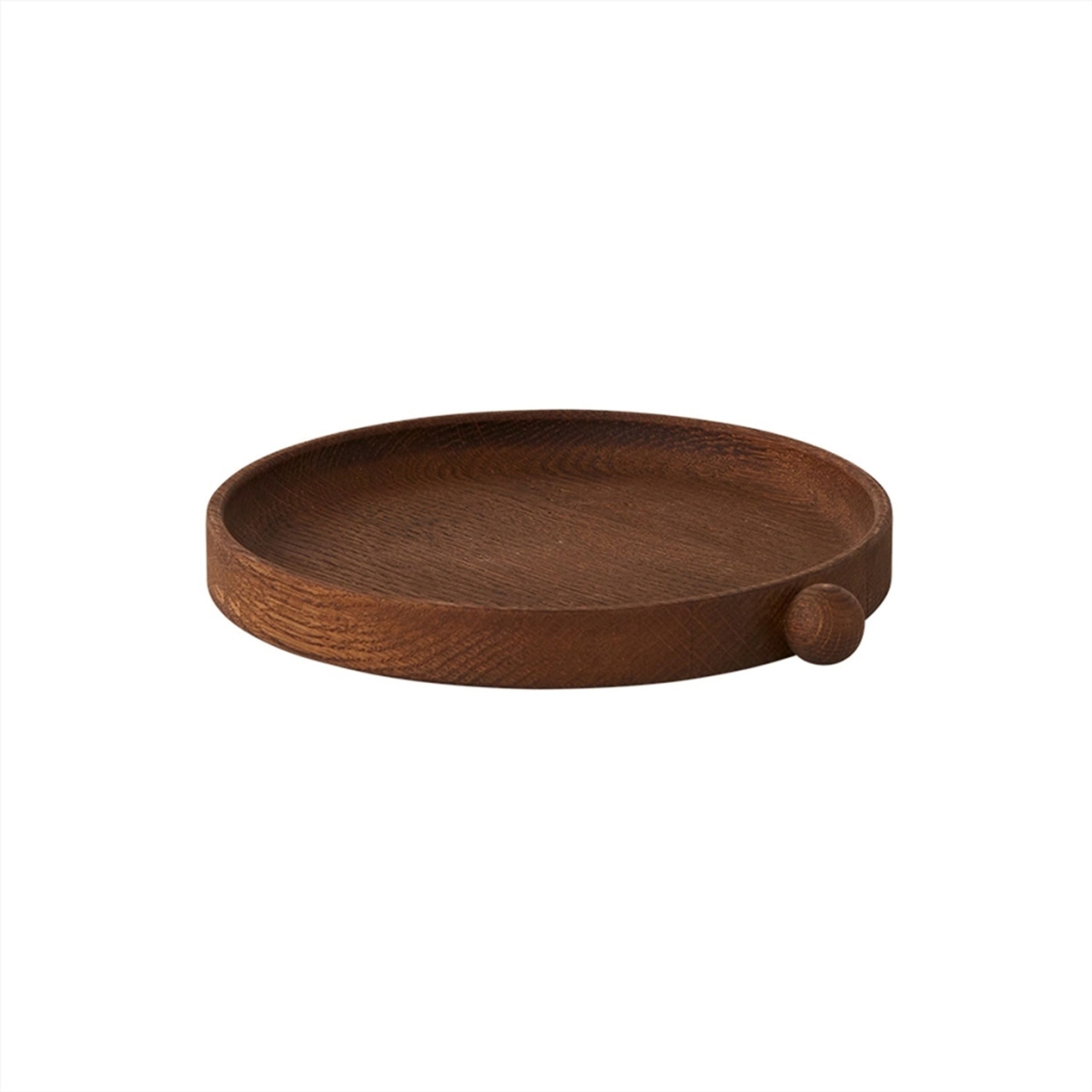 OYOY - Vassoio - Inka Wood Tray Round - Dark - Small