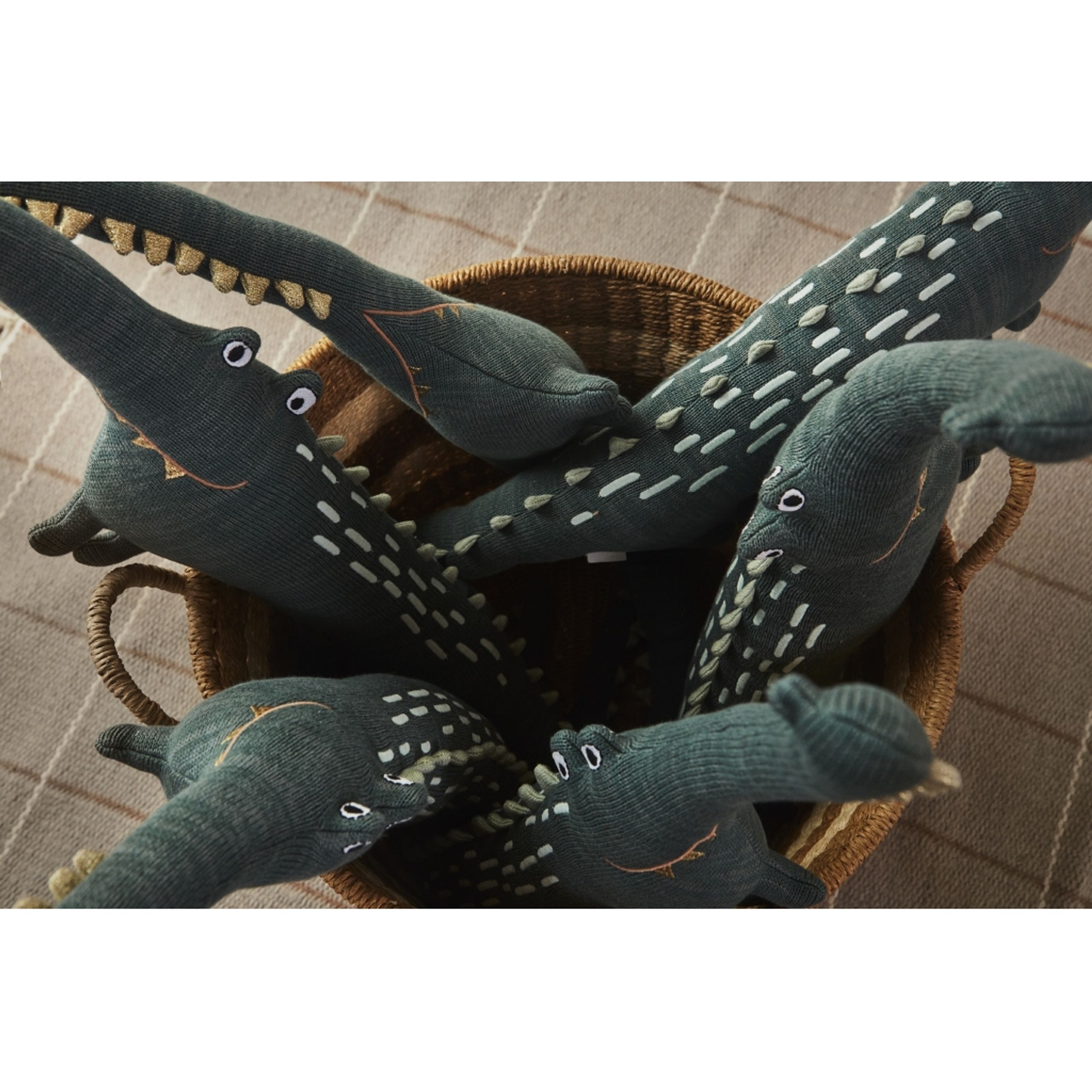 OYOY - Stuffed Animal - Mr. Crocodile Gustav - Dark Green